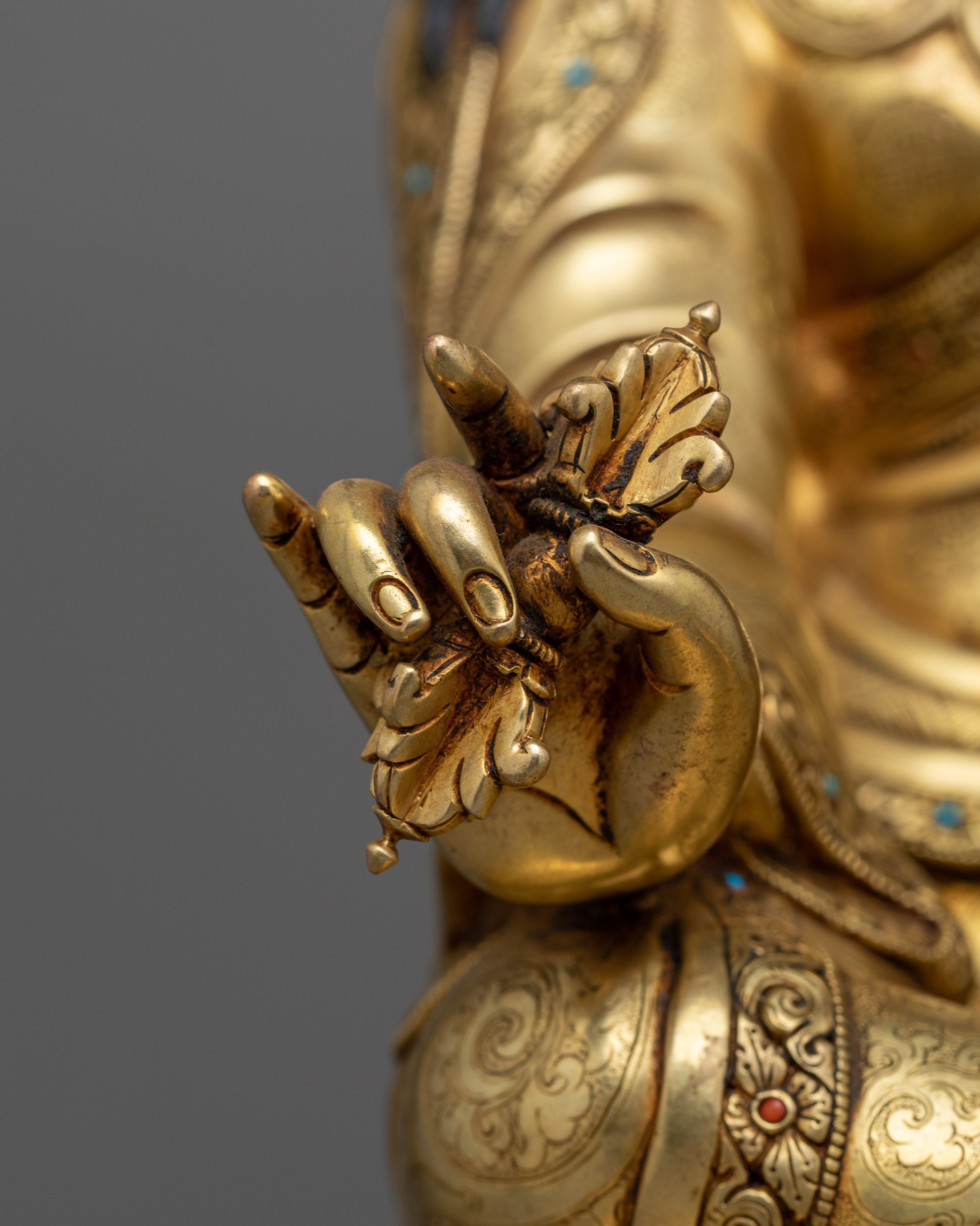 Elegant Guru Rinpoche Antique Touch Statue | Handcrafted with Precision