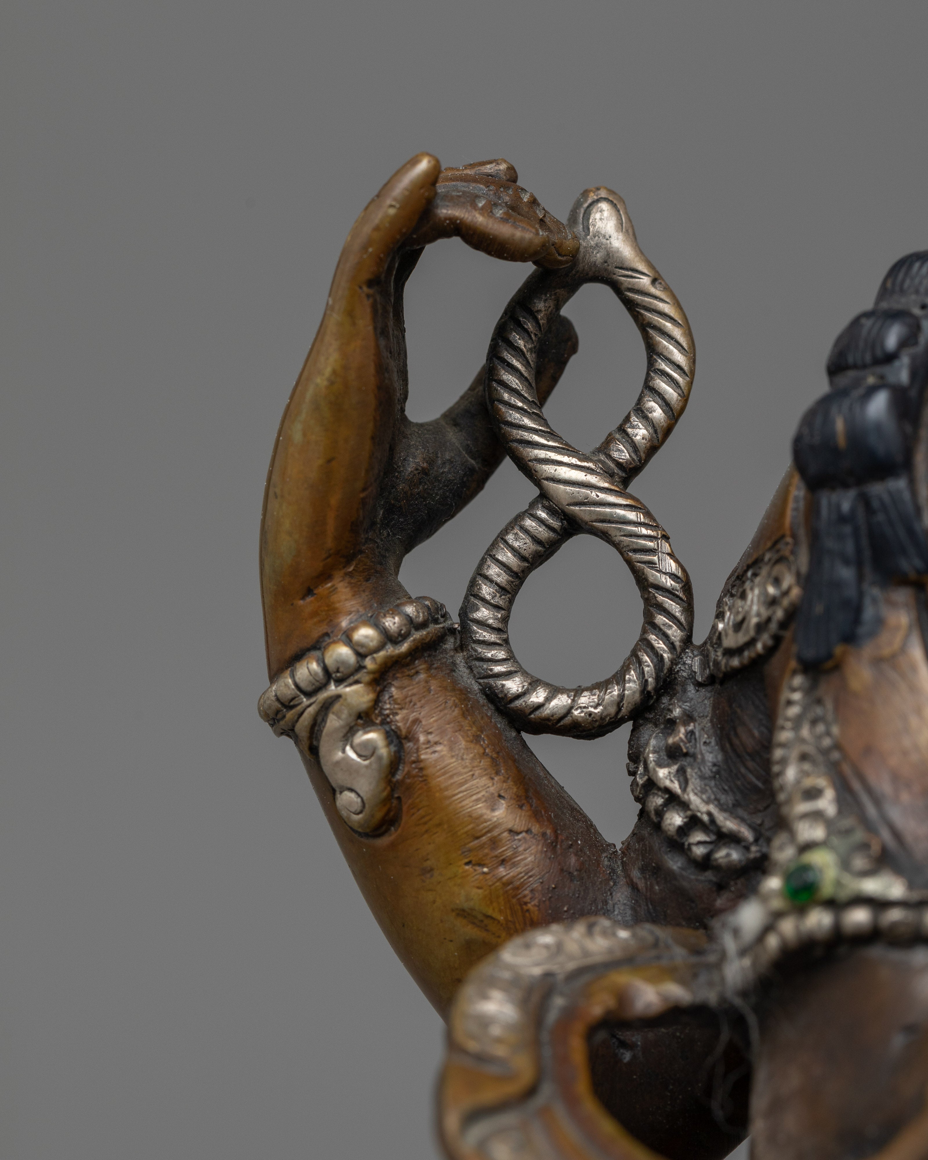 Spiritual Handmade Statue Chenrezig | Lokeshvara Statue Silver Plated