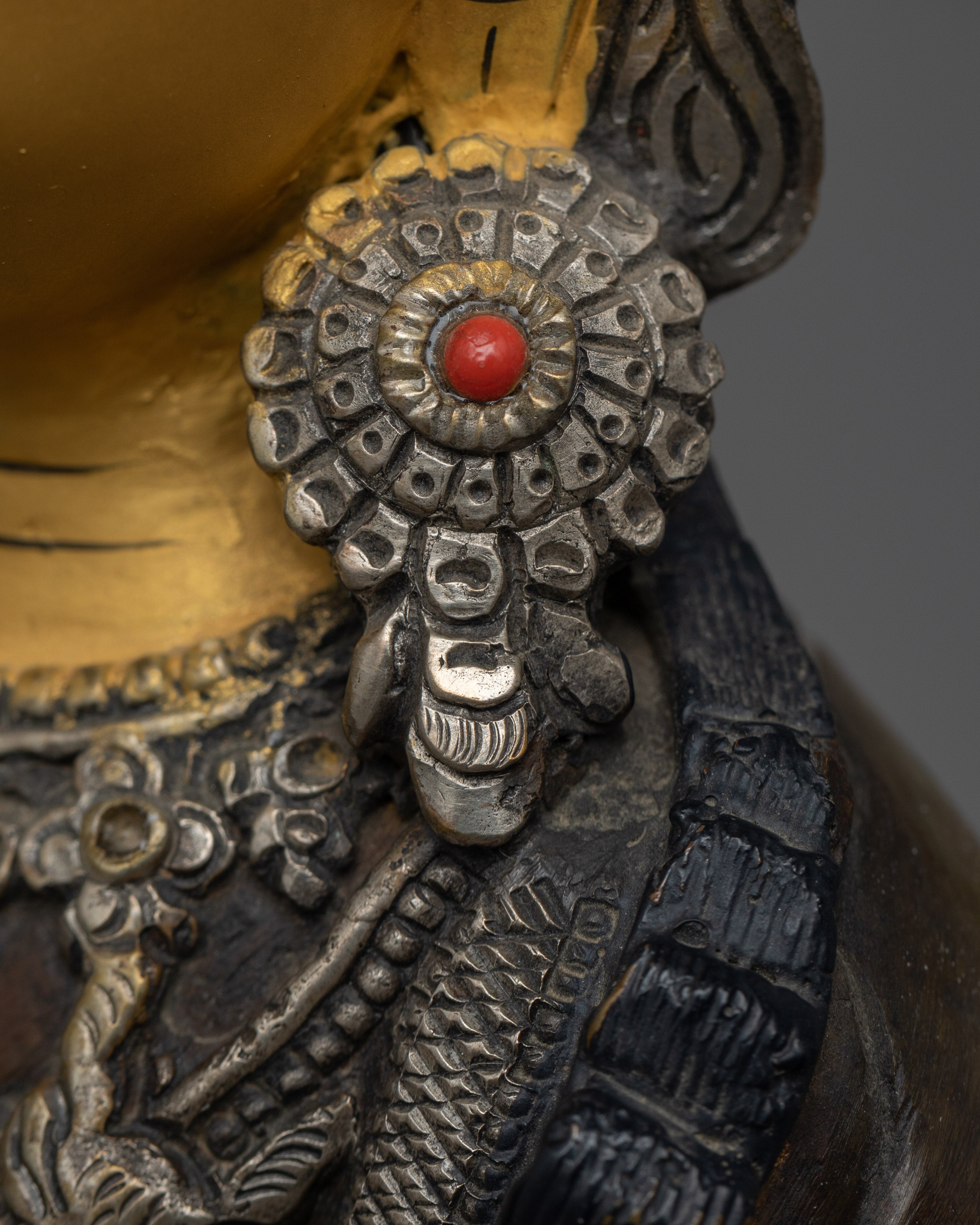 Spiritual Handmade Statue Chenrezig | Lokeshvara Statue Silver Plated