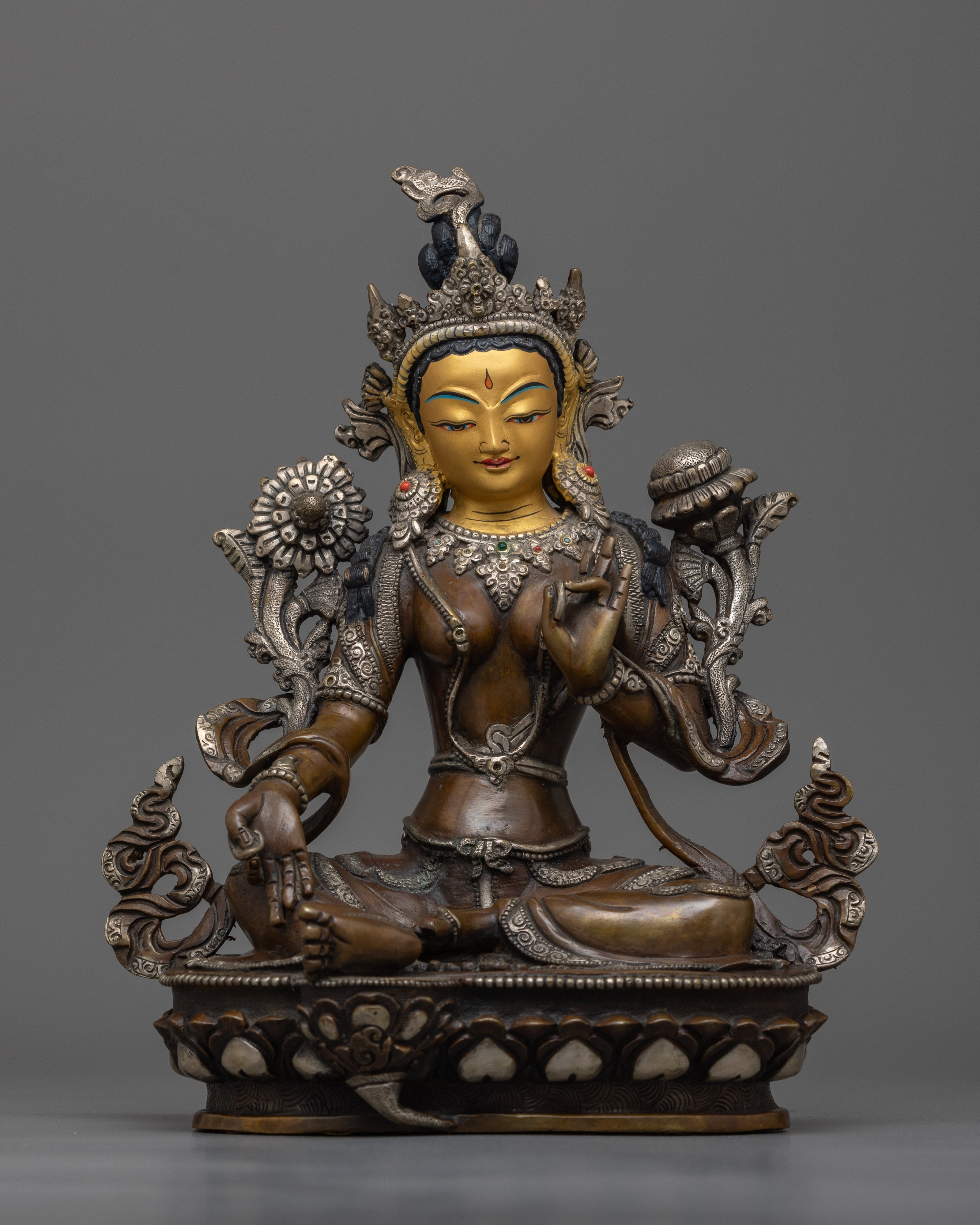 Handcrafted Green Tara Art