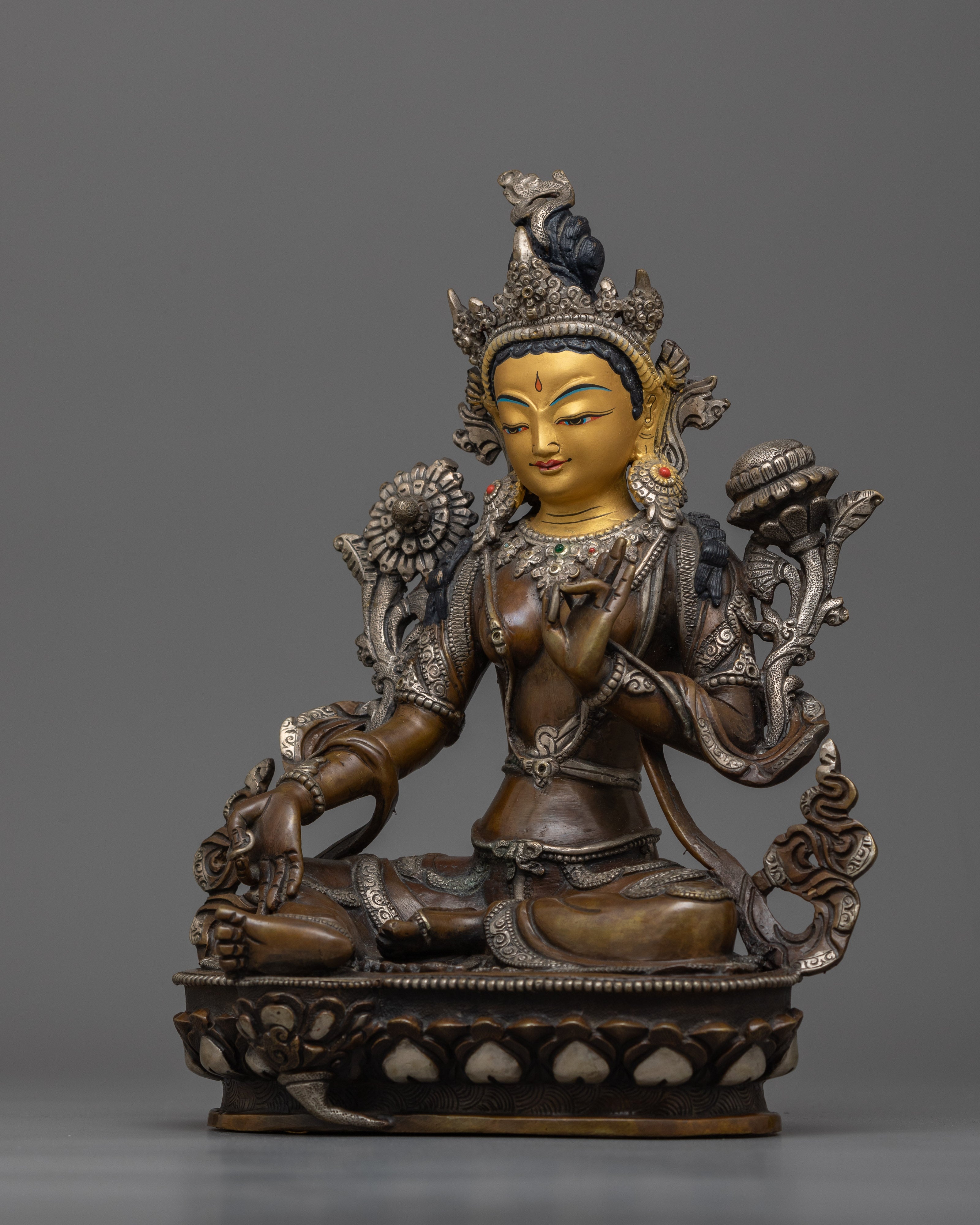 Handcrafted Green Tara Art