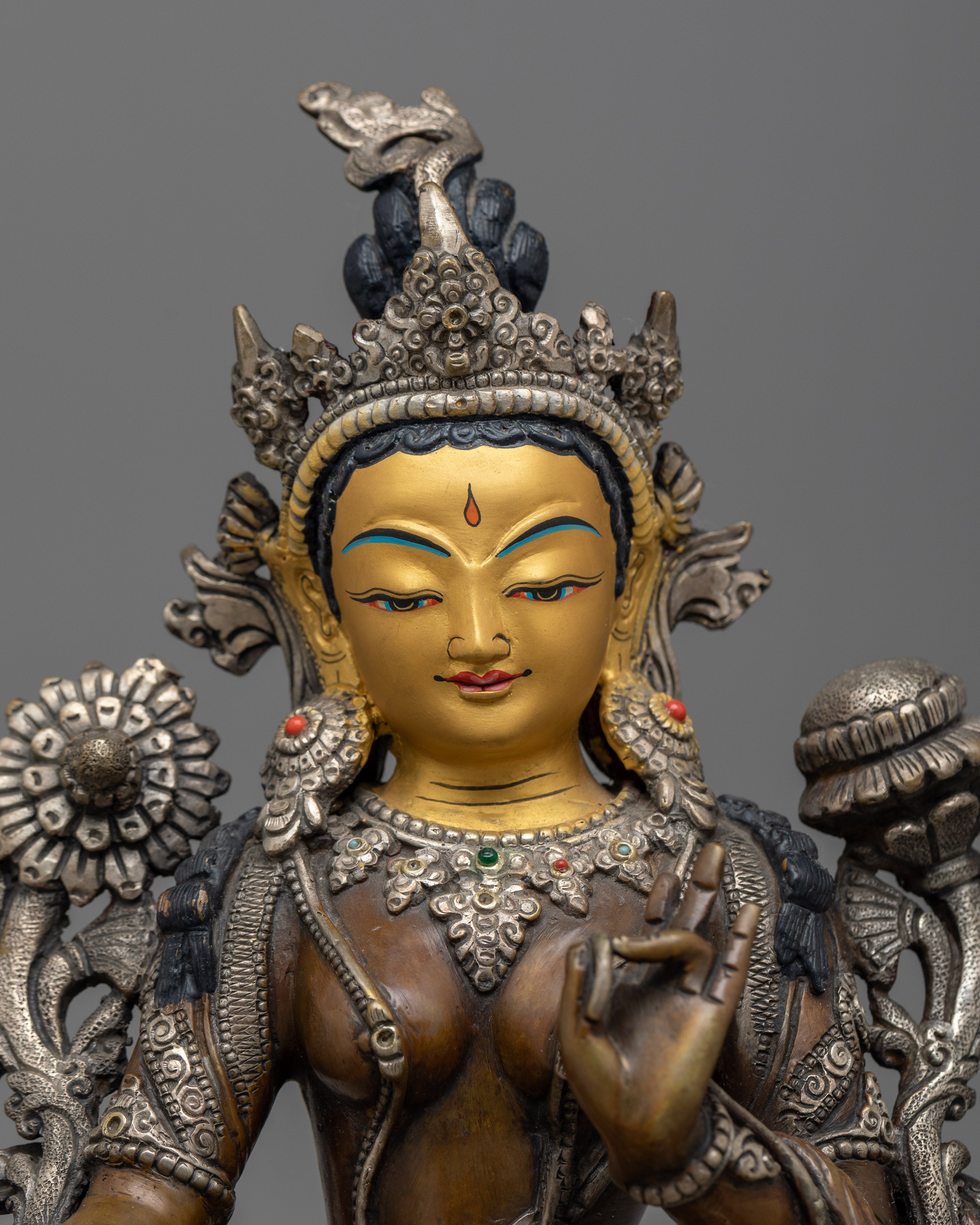 Handcrafted Green Tara Art