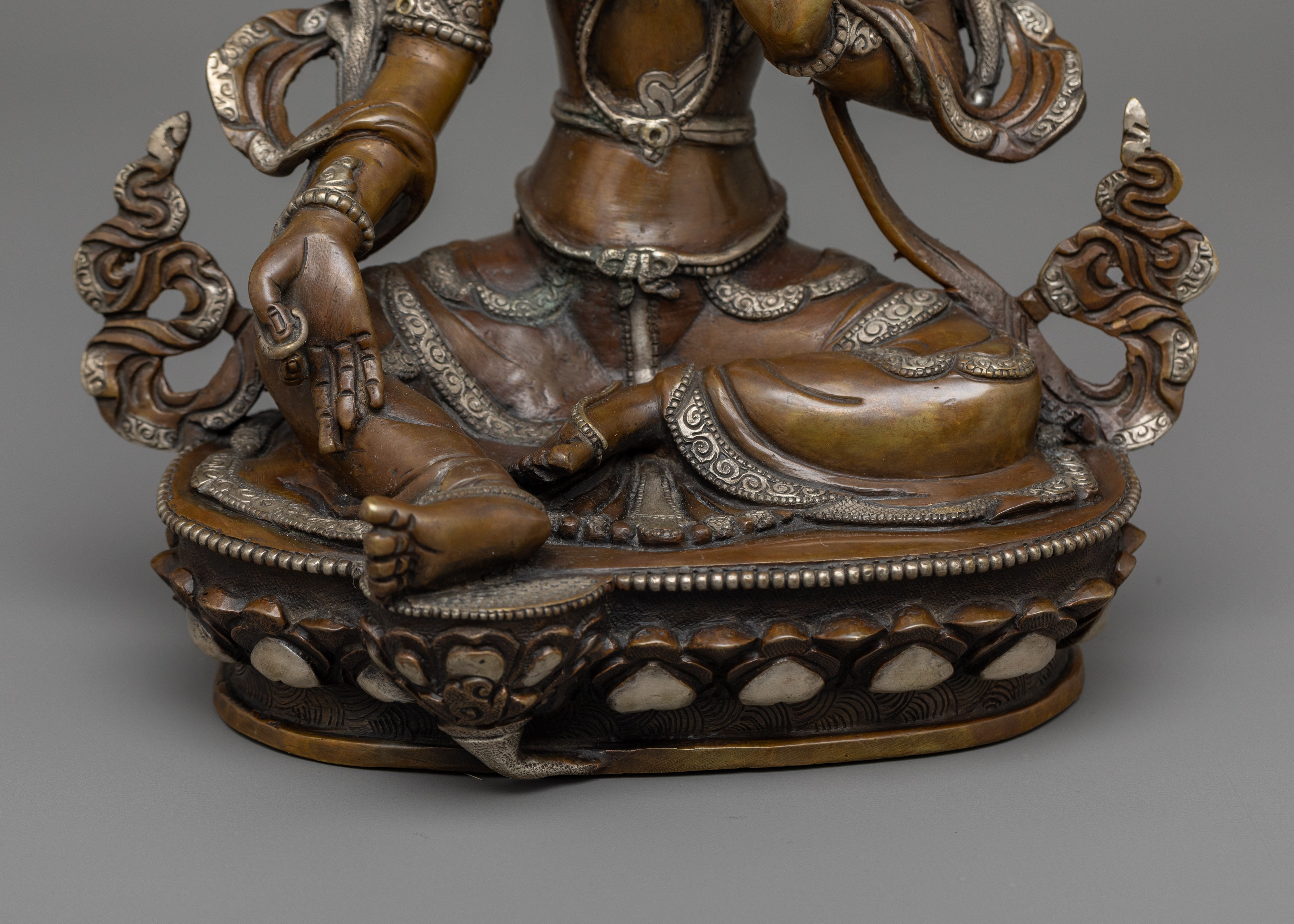 Handcrafted Green Tara Art | Guardian of Compassion and Protection