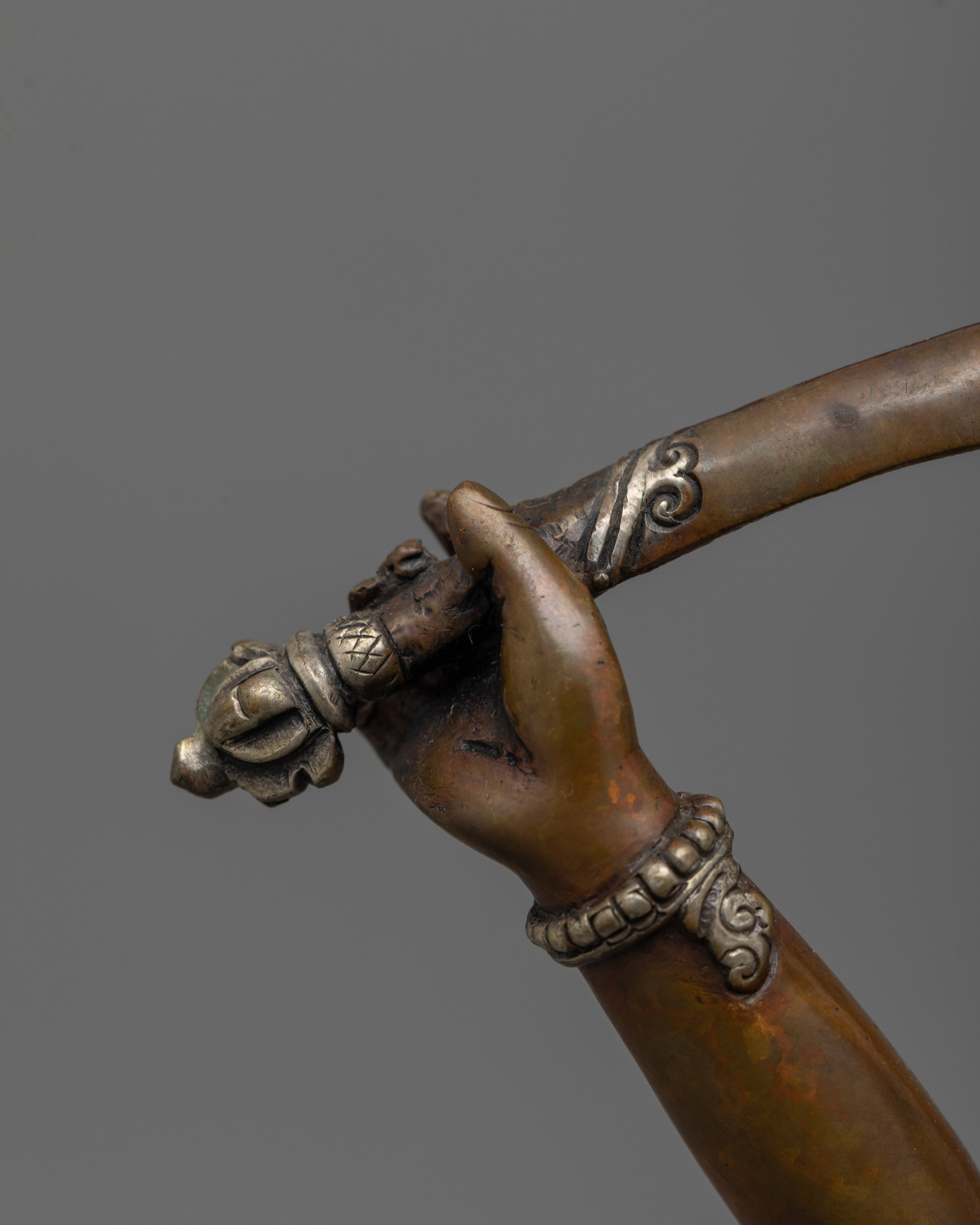 Majestic Manjushri Dark Oxidized | Emblem of Enlightened Wisdom