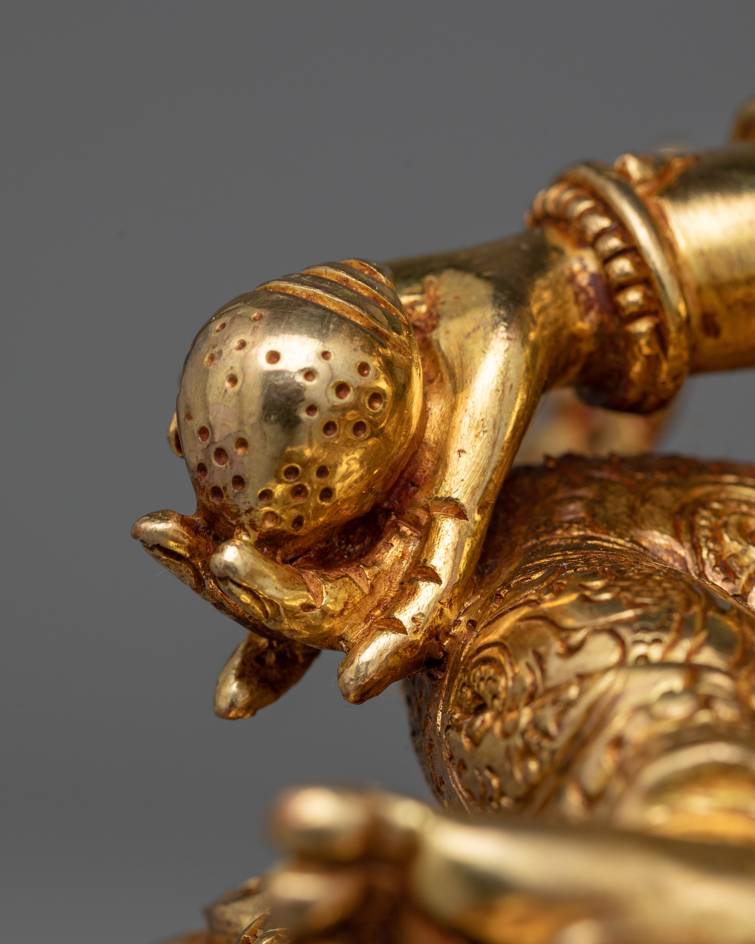 Gold Gilded Dzambhala, The Jewels Deity | Icon of Wealth and Prosperity