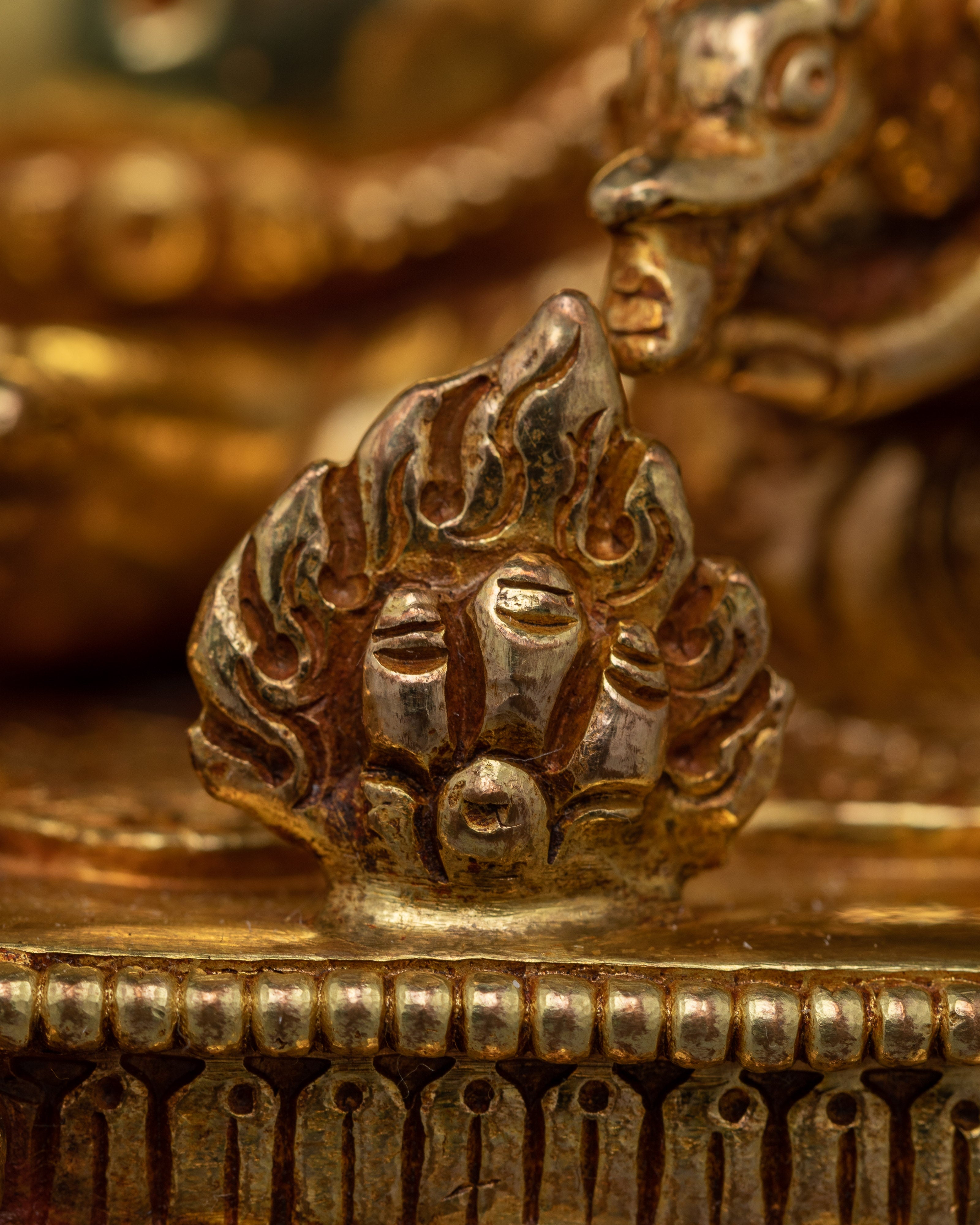 Gold Gilded Dzambhala, The Jewels Deity | Icon of Wealth and Prosperity