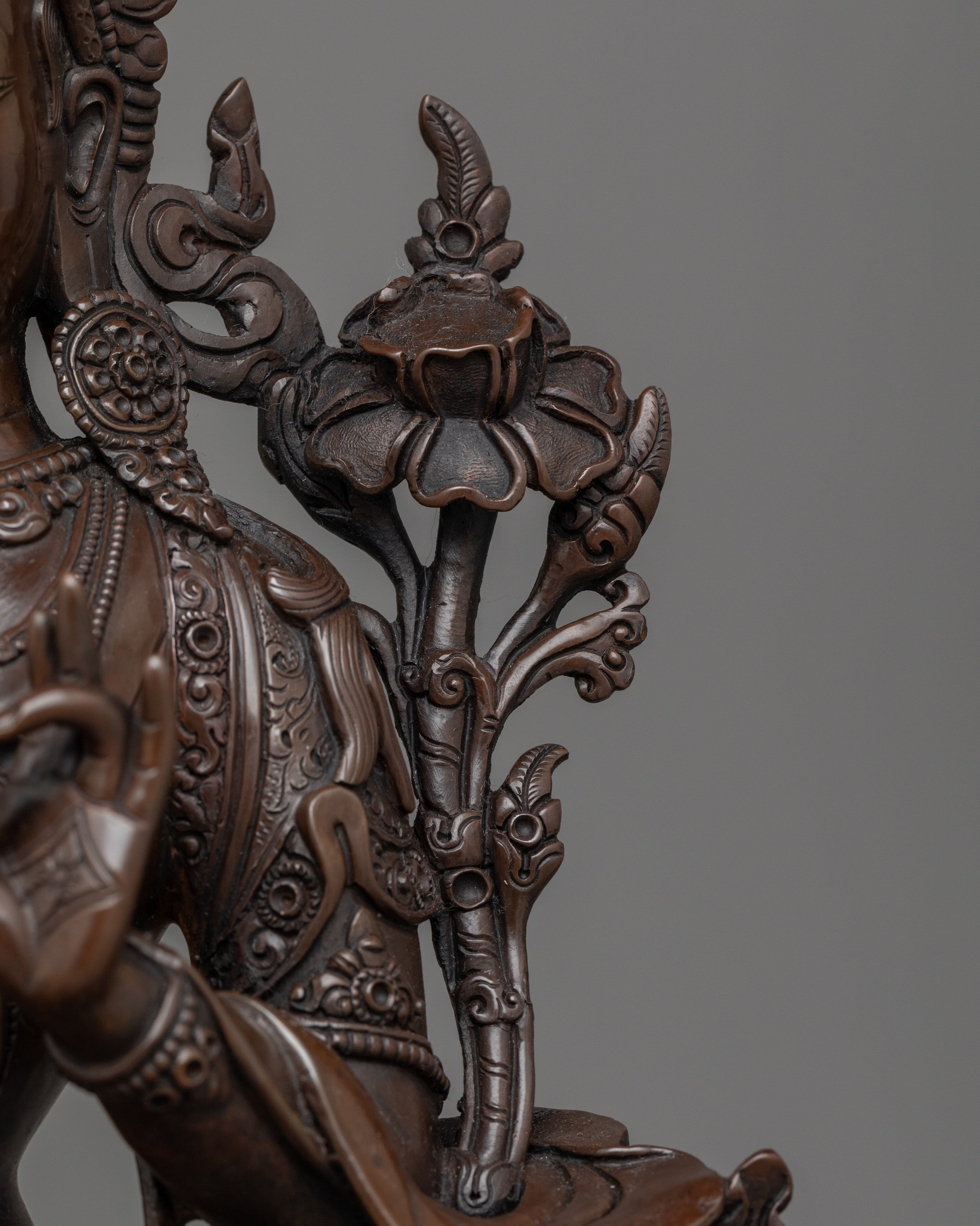 Green Tara Dark Oxidized | Icon of Serenity and Compassion