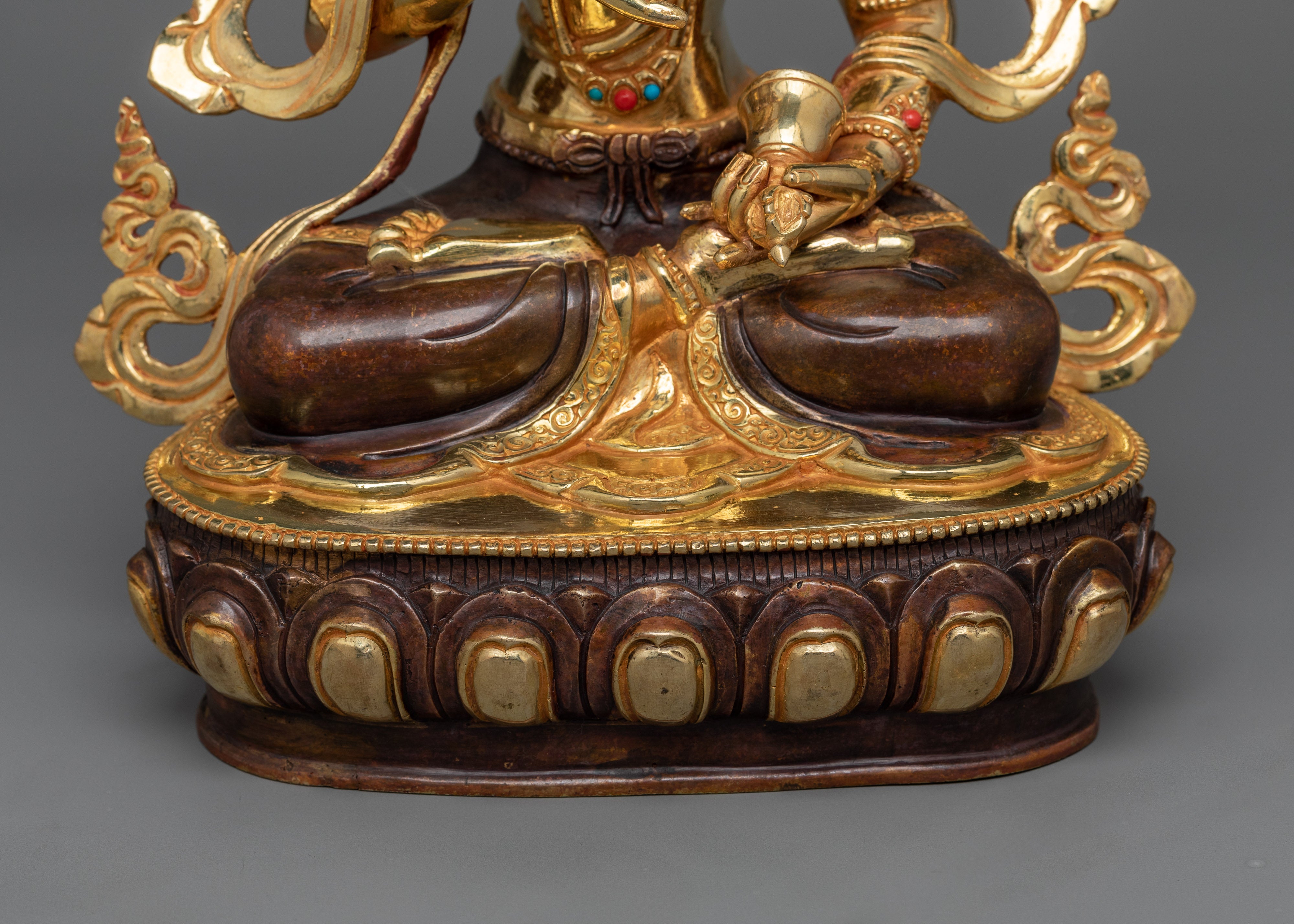 Majestic Vajrasattva Oxidized Copper Statue | Handcrafted Symbol of Purity