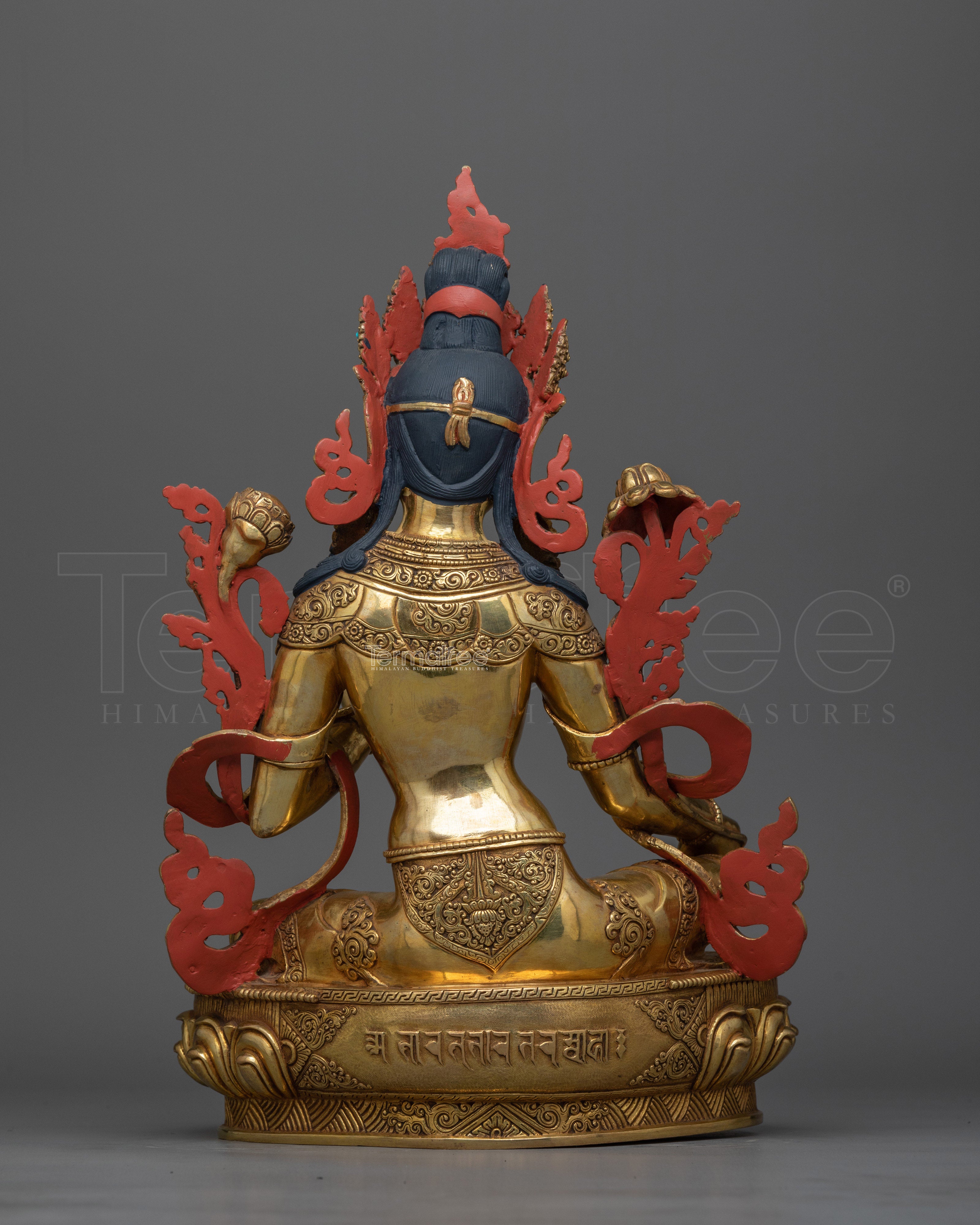 Shyamatara Gold Gilded Statue | Handcrafted Symbol of Compassion and Protection