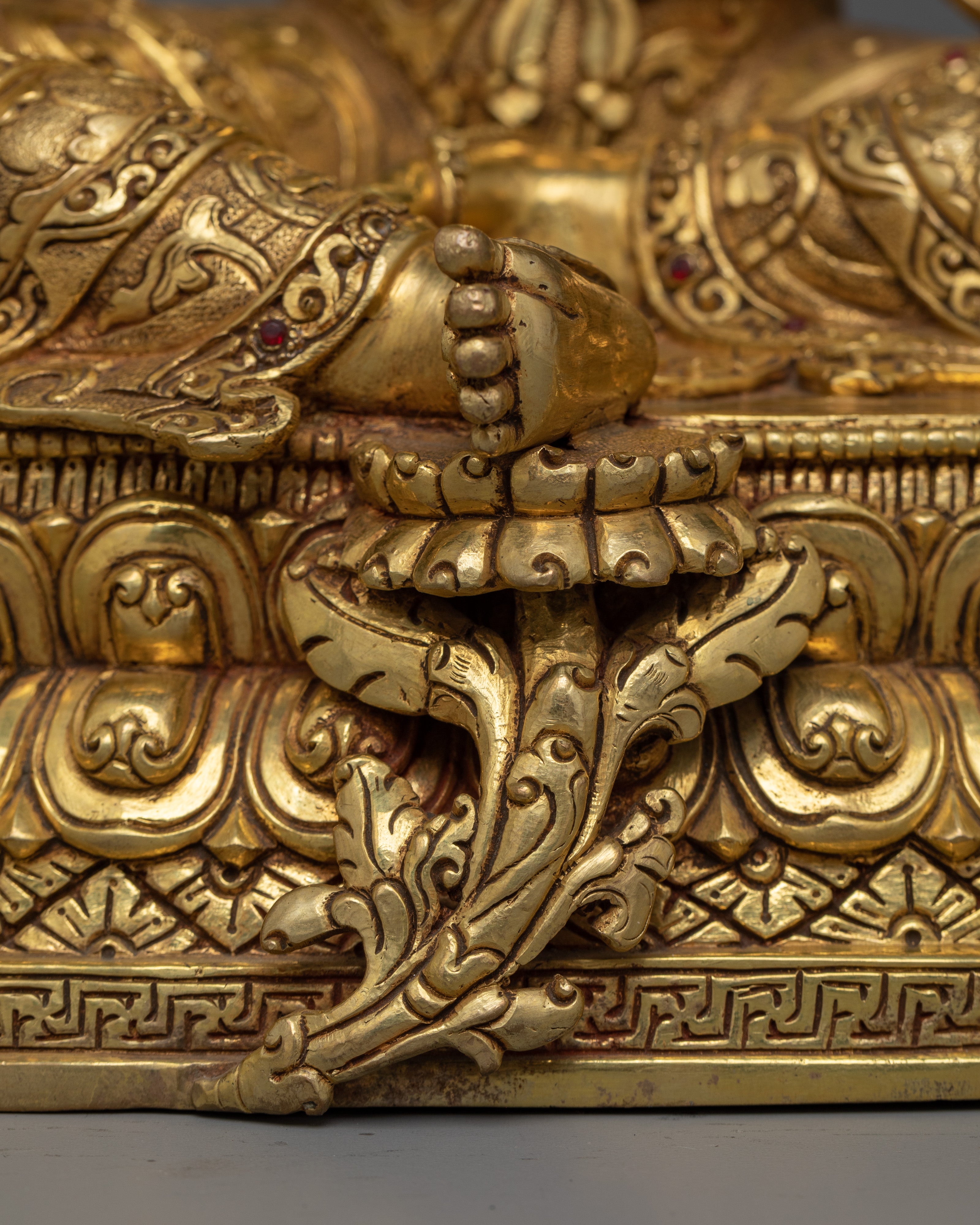 Female Bodhisattva Green Tara Gold Gilded Statue | Handcrafted Symbol of Protection