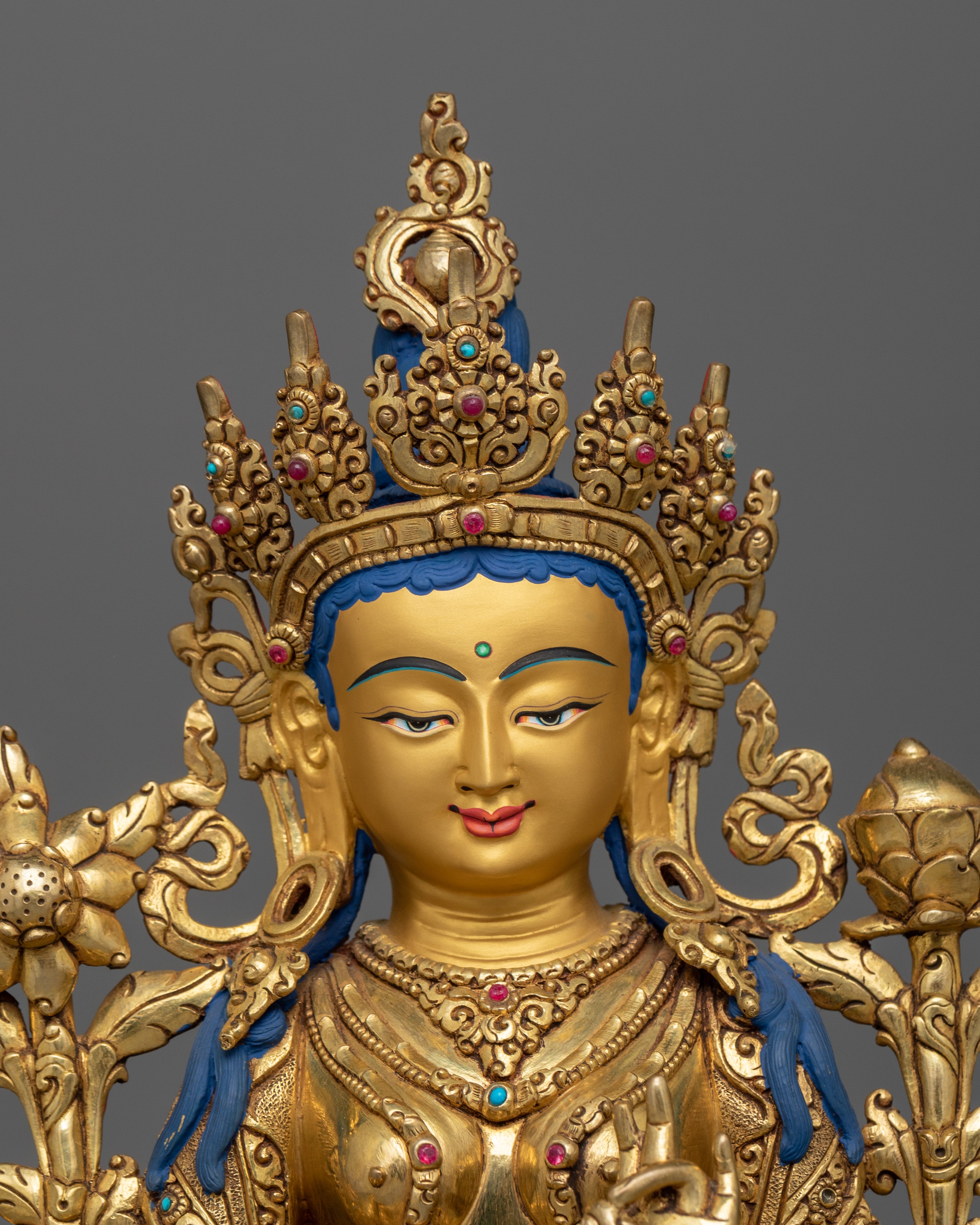 female-bodhisattva-green-tara-gold-gilded