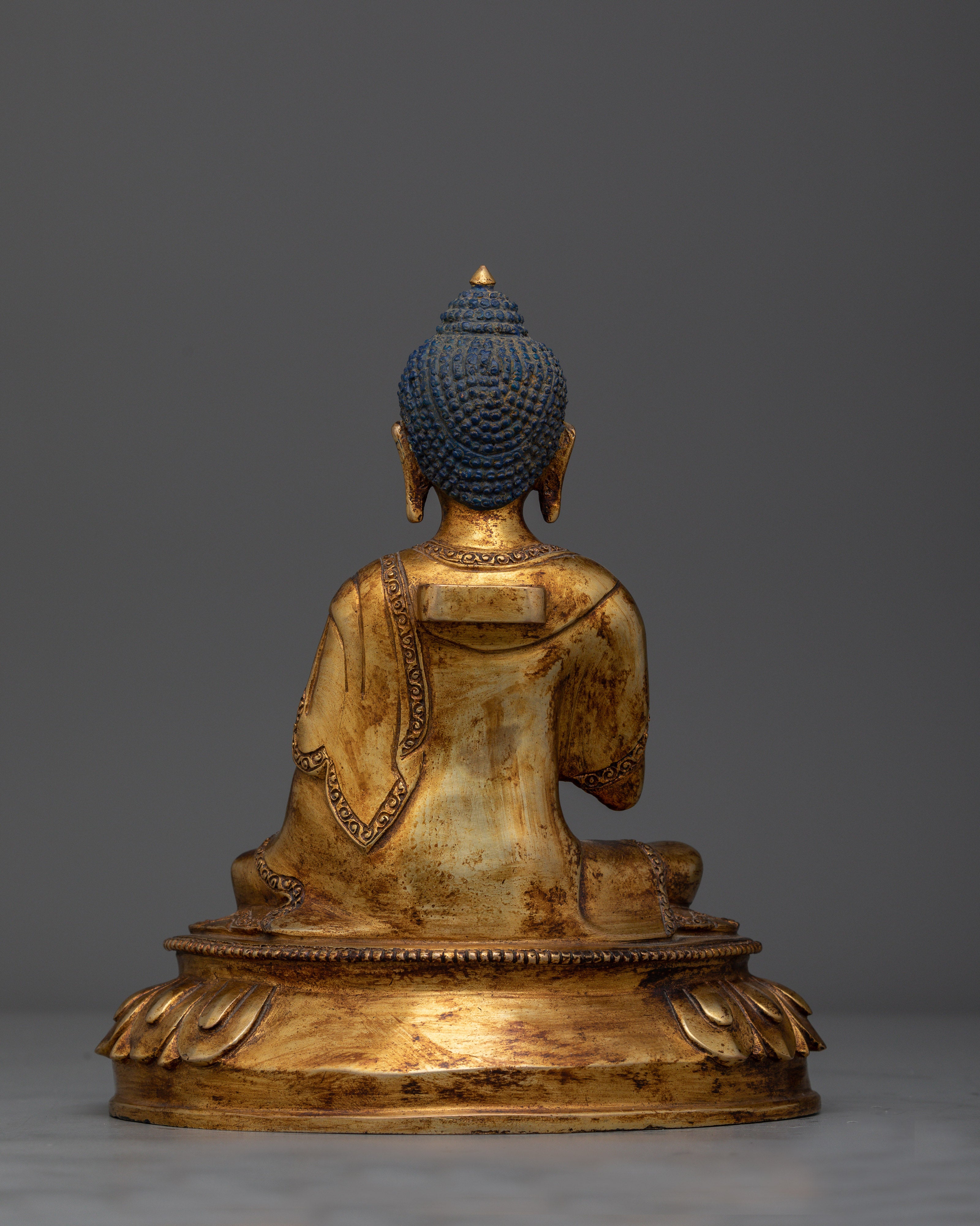 Antique Nagarjuna Gold Gilded Statue | Handcrafted Symbol of Enlightenment