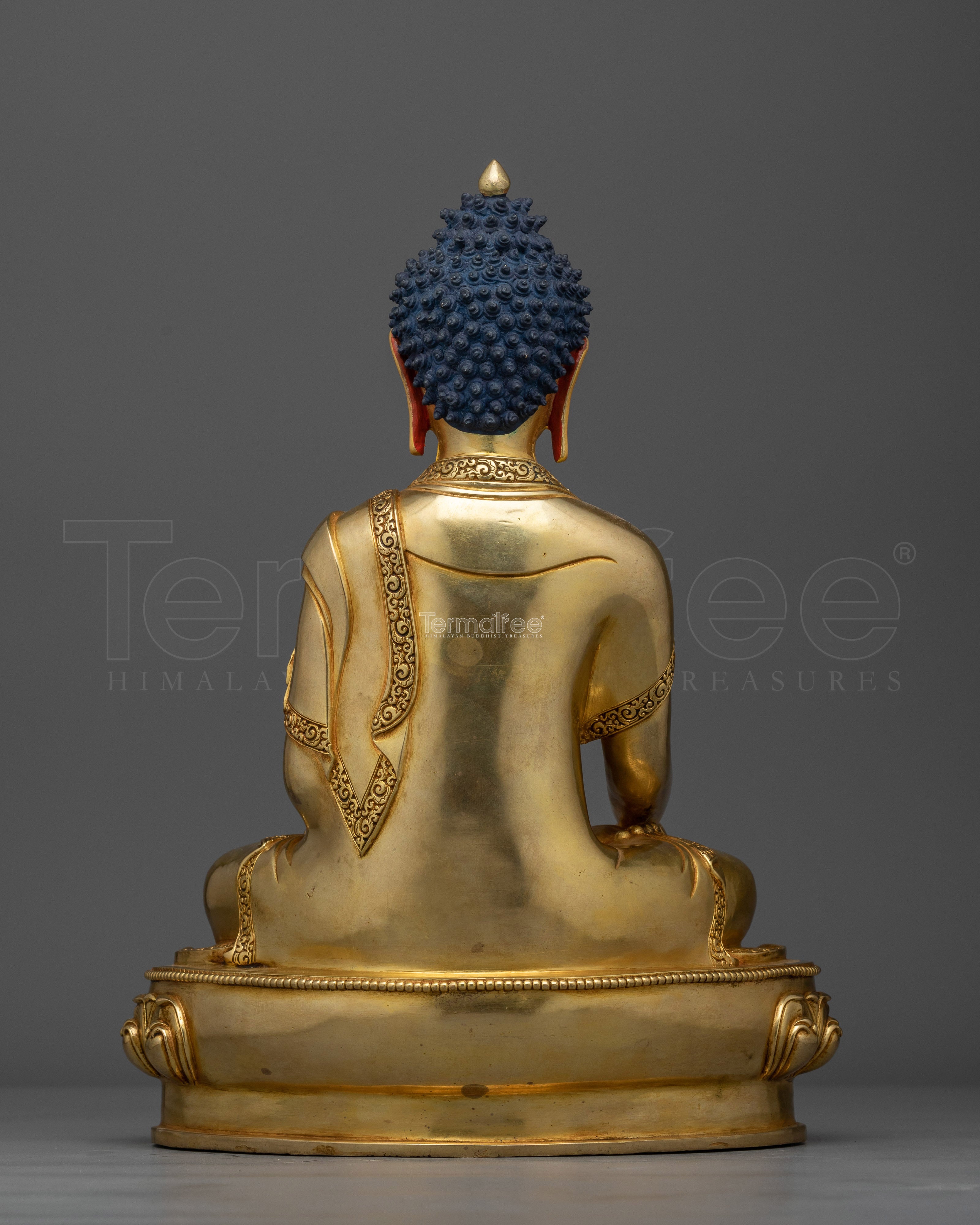 Gold Gilded Shakyamuni Buddha 33cm Statue | Handcrafted Symbol of Peace