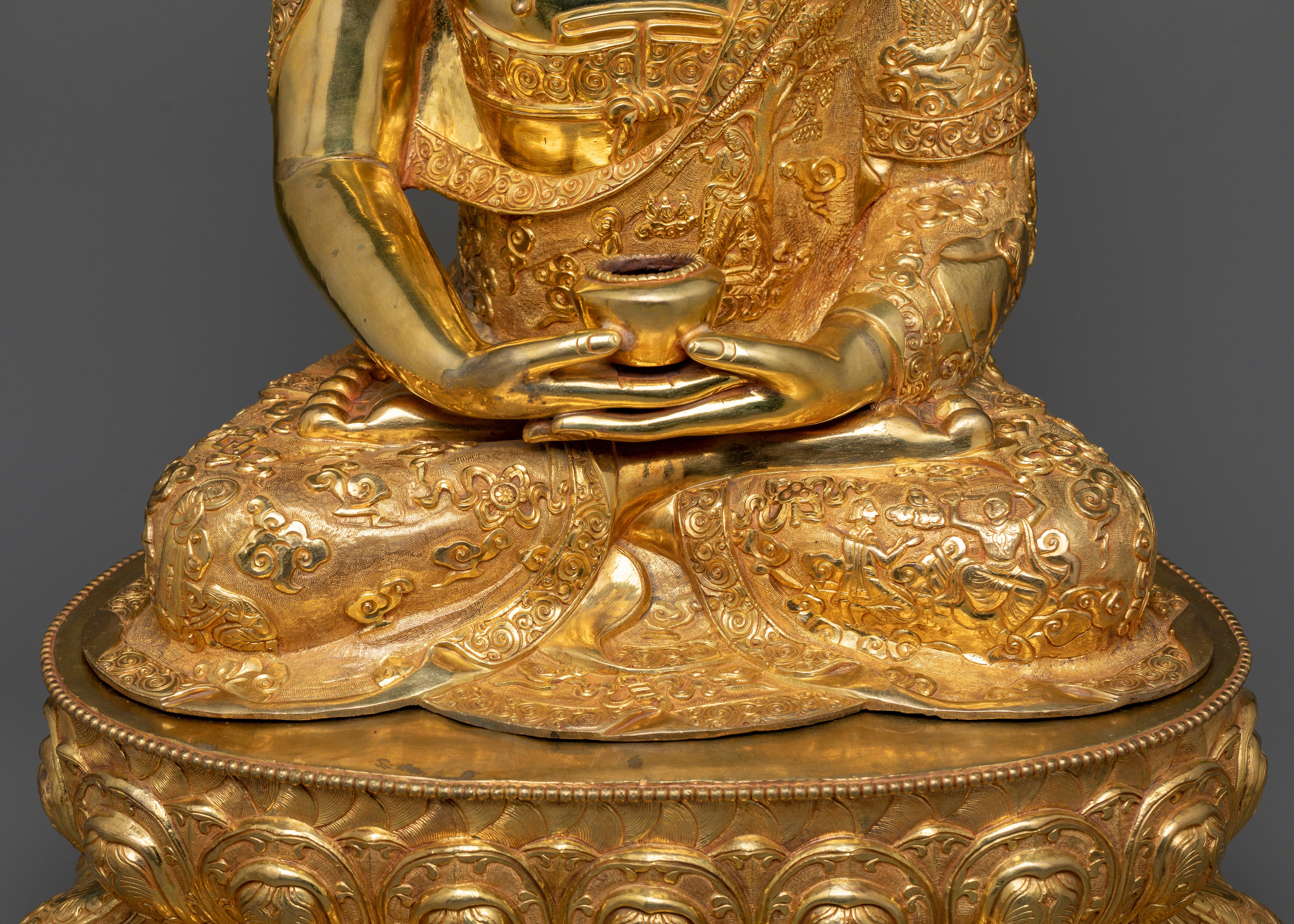Splendid 24K Gold Gilded Amitabha Buddha Statue | Handcrafted Symbol of Infinite Light