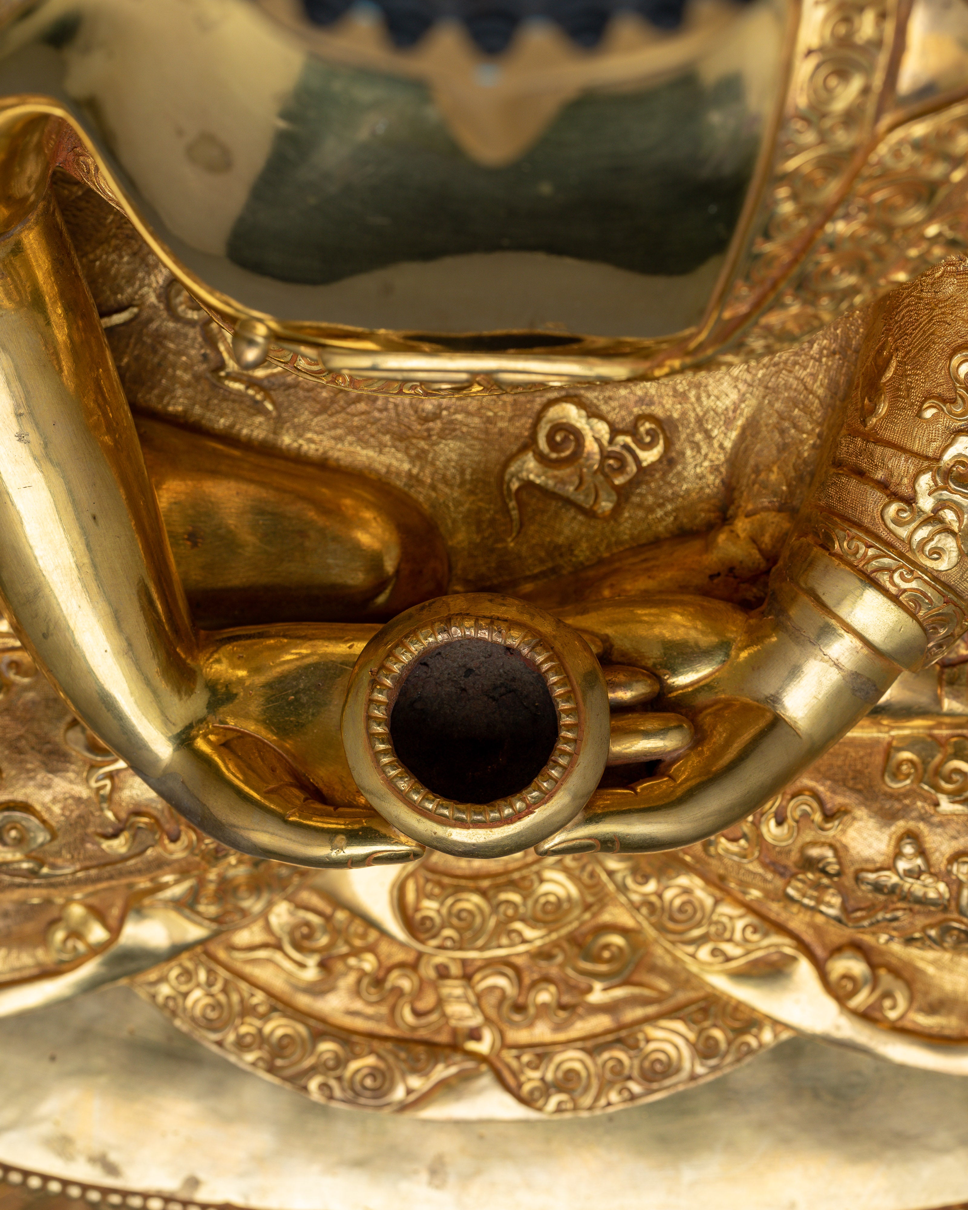 Splendid 24K Gold Gilded Amitabha Buddha Statue | Handcrafted Symbol of Infinite Light