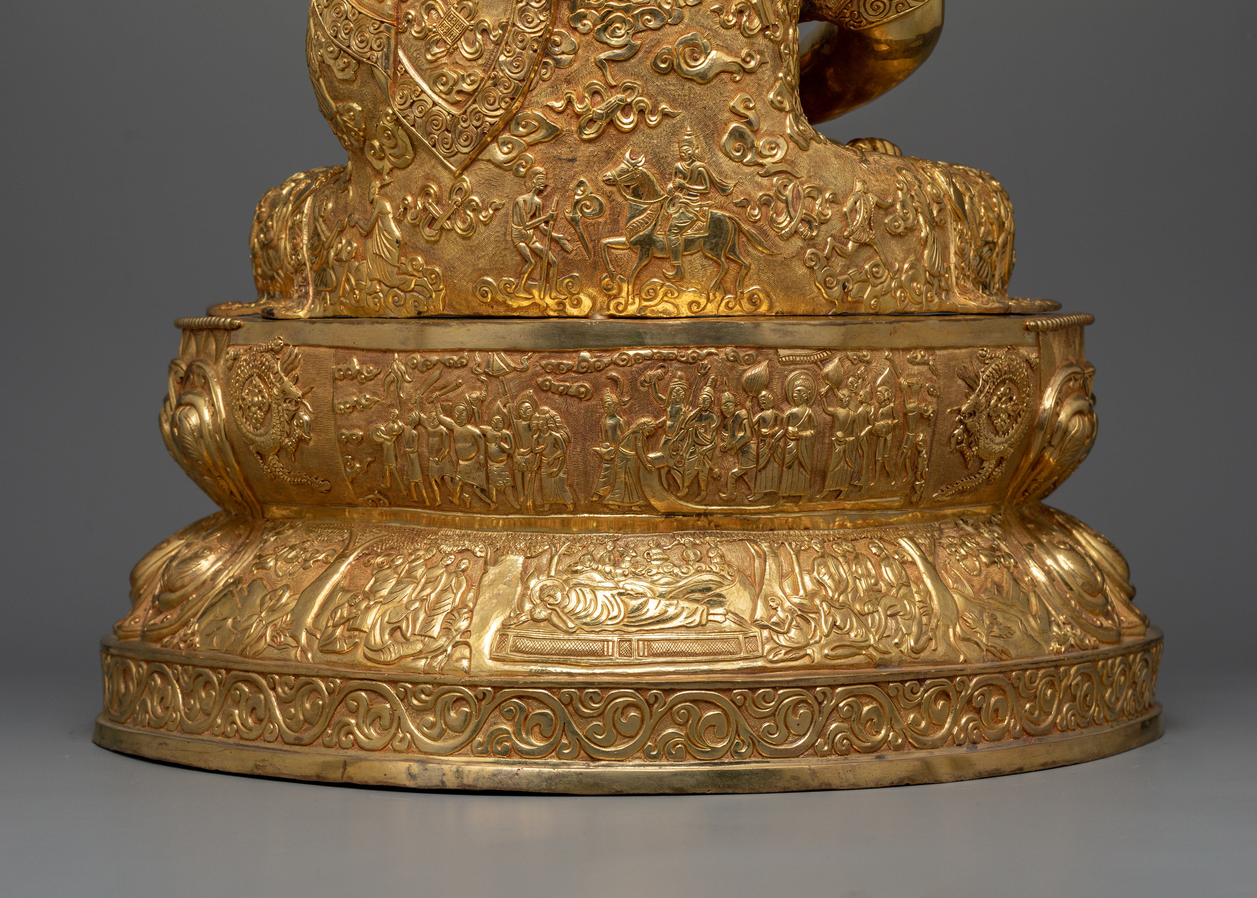 Splendid 24K Gold Gilded Amitabha Buddha Statue | Handcrafted Symbol of Infinite Light