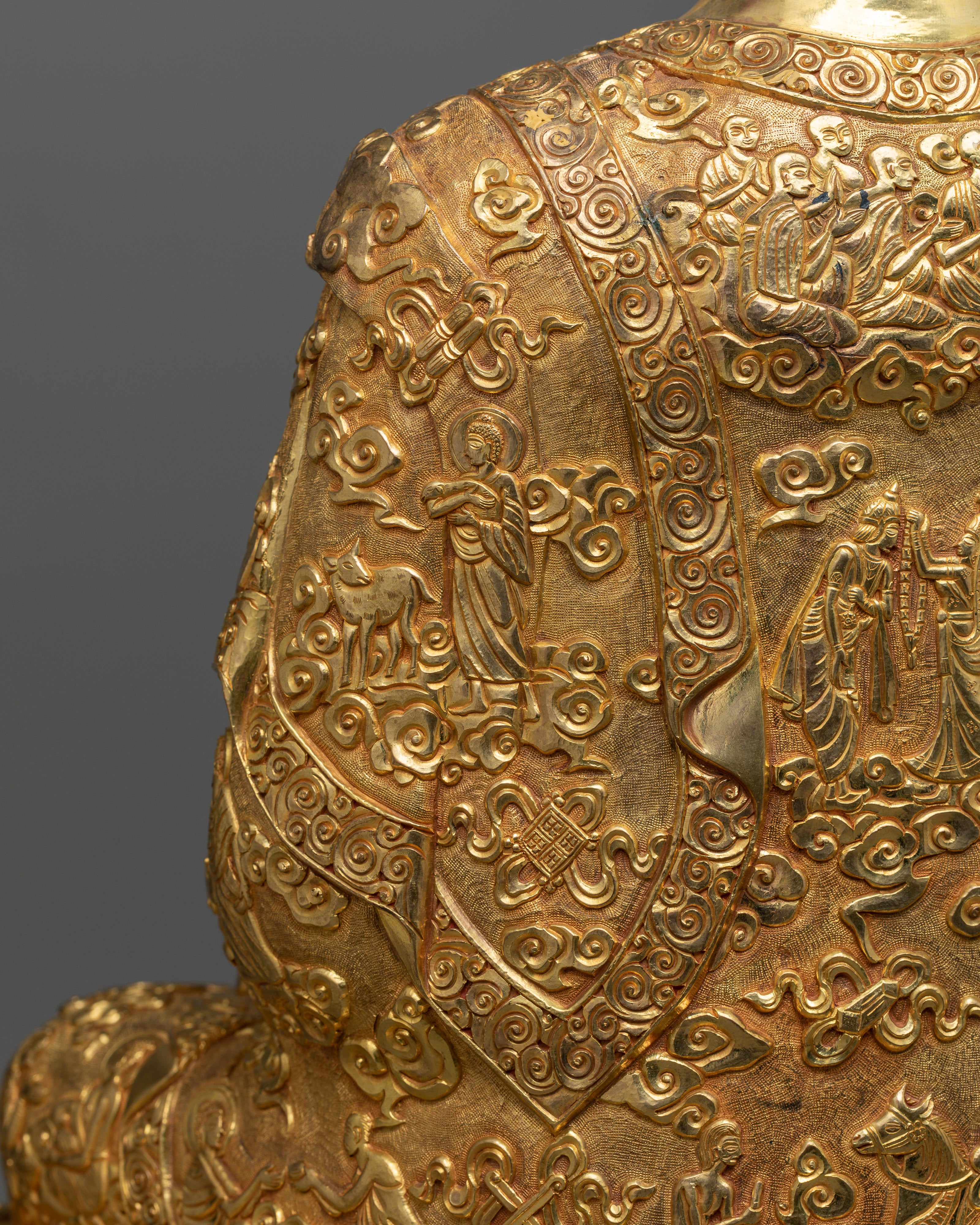 Splendid 24K Gold Gilded Amitabha Buddha Statue | Handcrafted Symbol of Infinite Light