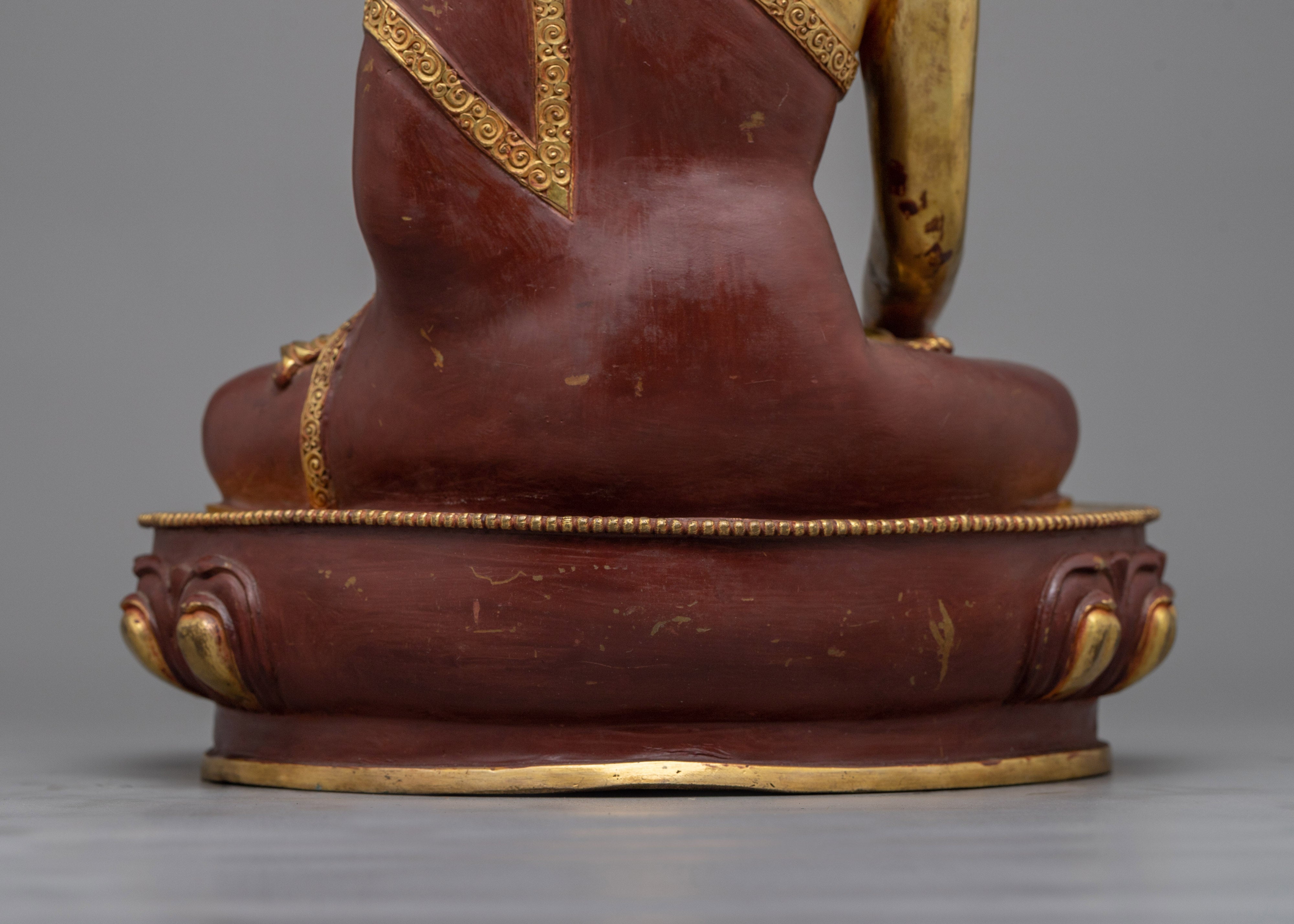 Serene Shakyamuni Buddha Oxidized Copper Statue | A Timeless Beacon of Enlightenment