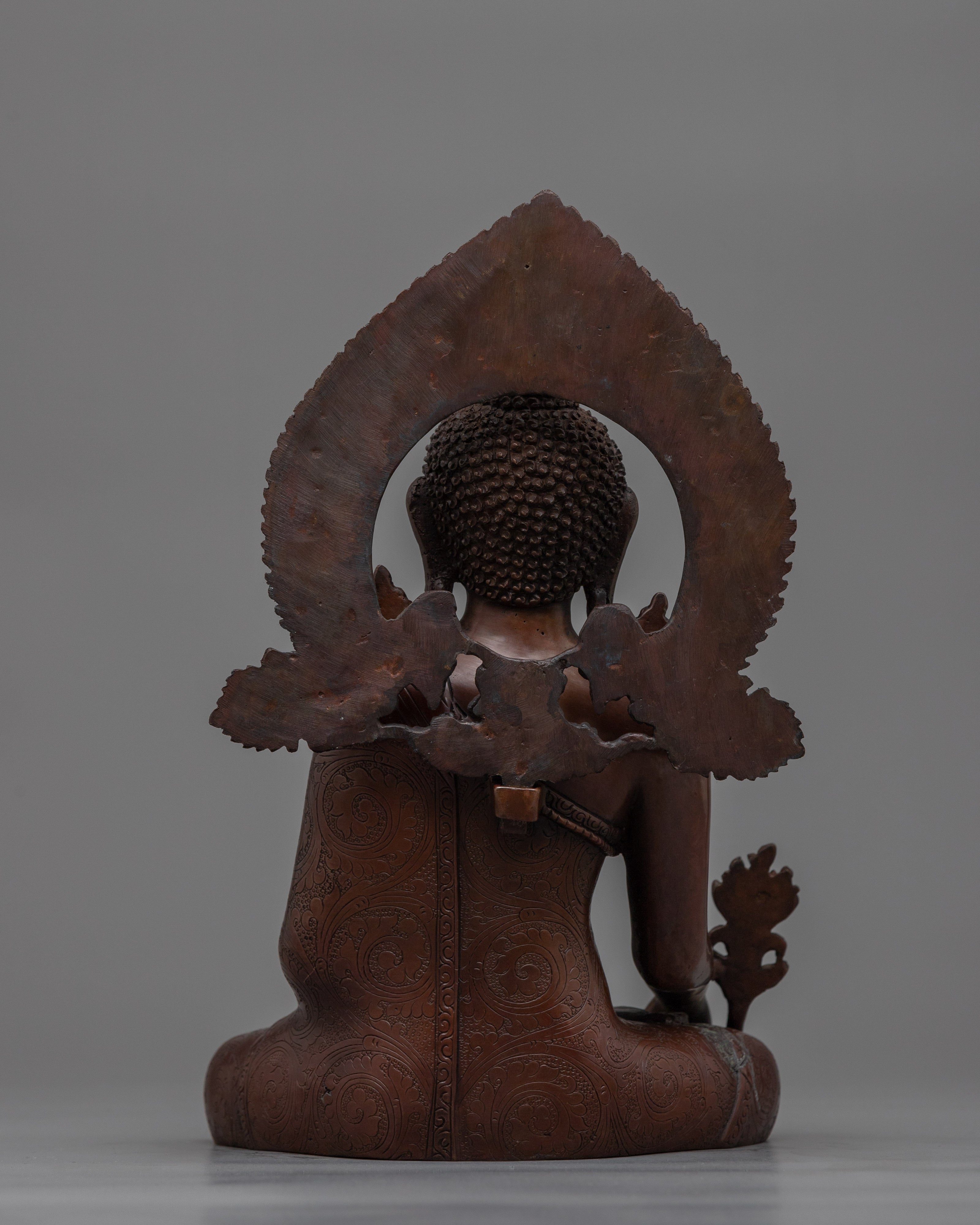 Serene Medicine Buddha Oxidized Sculpture | Handcrafted Symbol of Healing