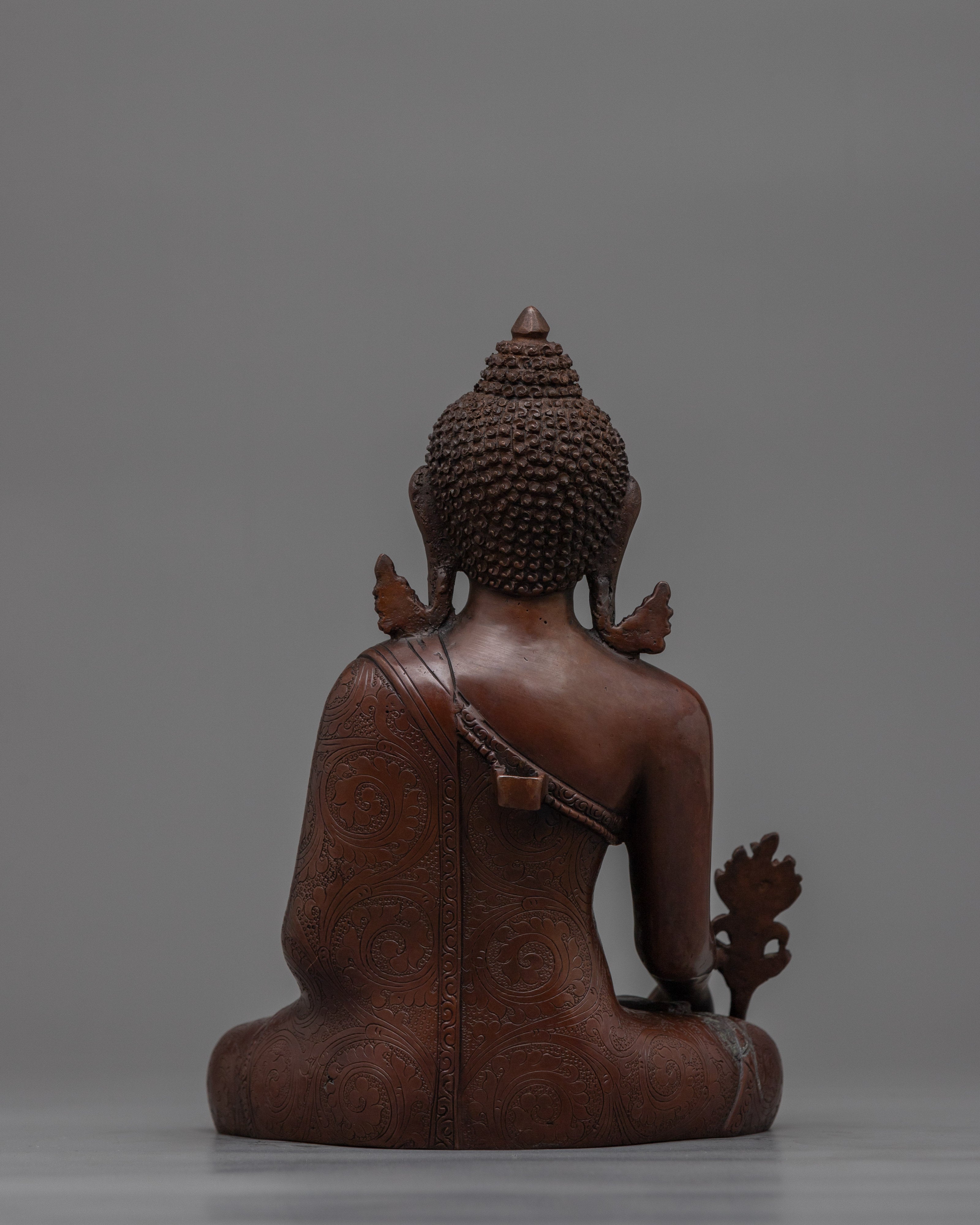 Serene Medicine Buddha Oxidized Sculpture | Handcrafted Symbol of Healing