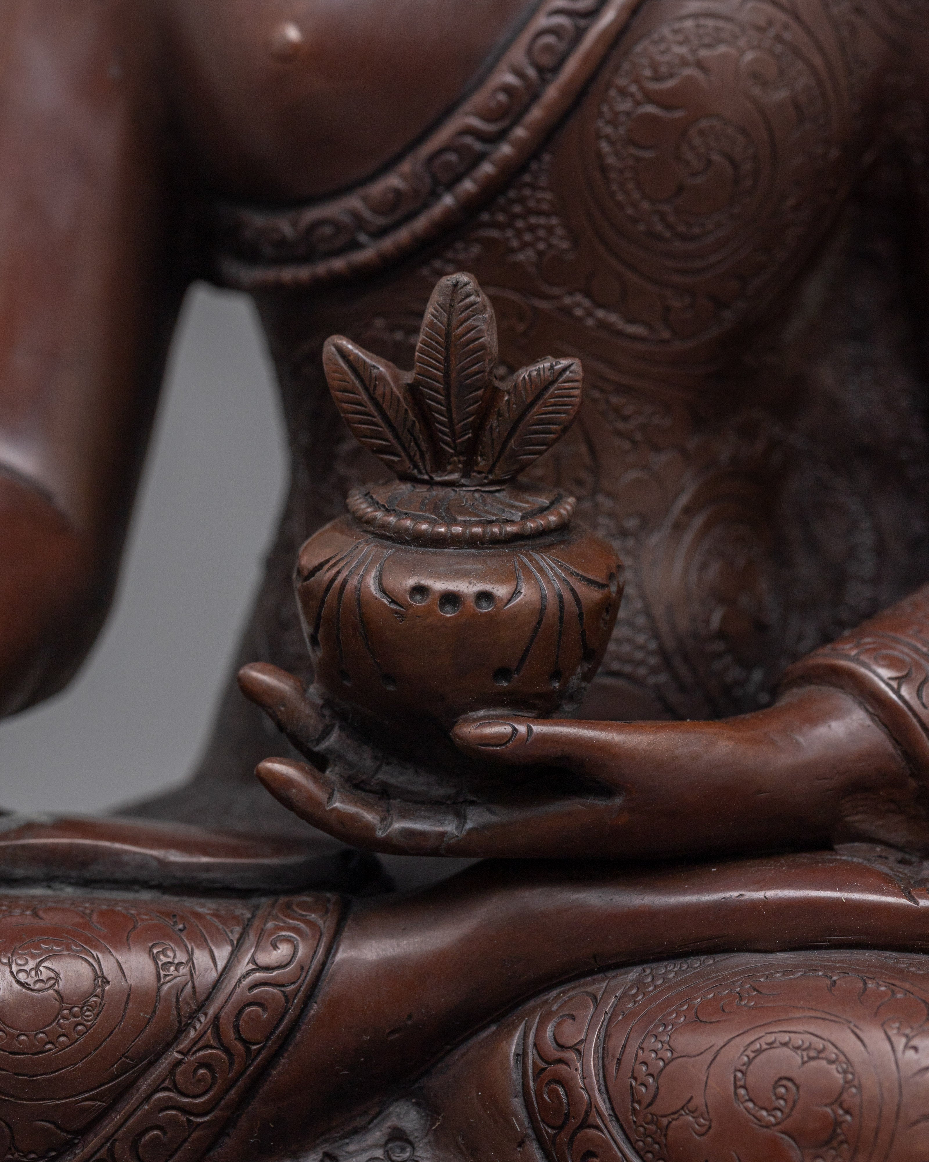Serene Medicine Buddha Oxidized Sculpture | Handcrafted Symbol of Healing