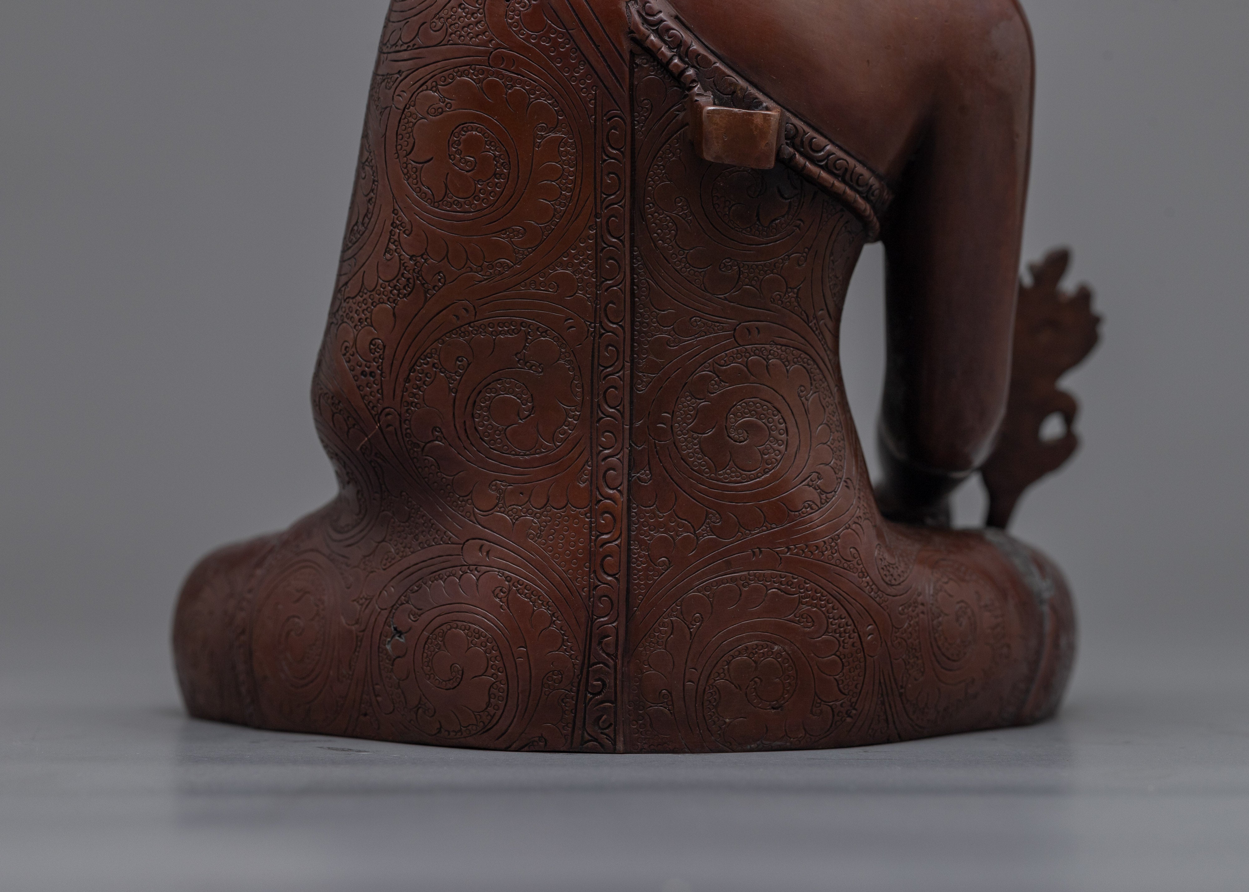 Serene Medicine Buddha Oxidized Sculpture | Handcrafted Symbol of Healing