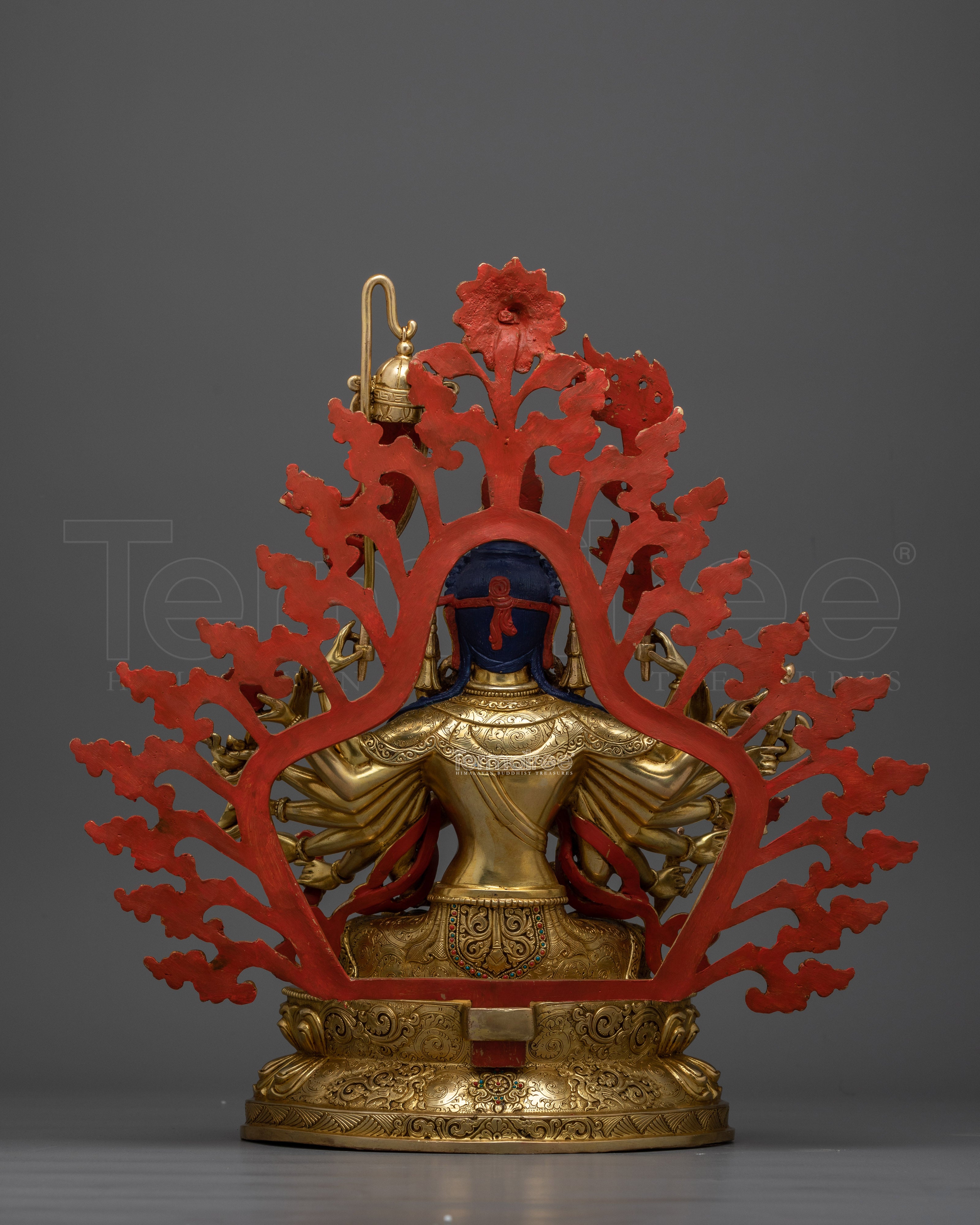 Goddess Cundi Gold-Gilded Statue | A Resplendent Beacon of Spiritual Purity and Power