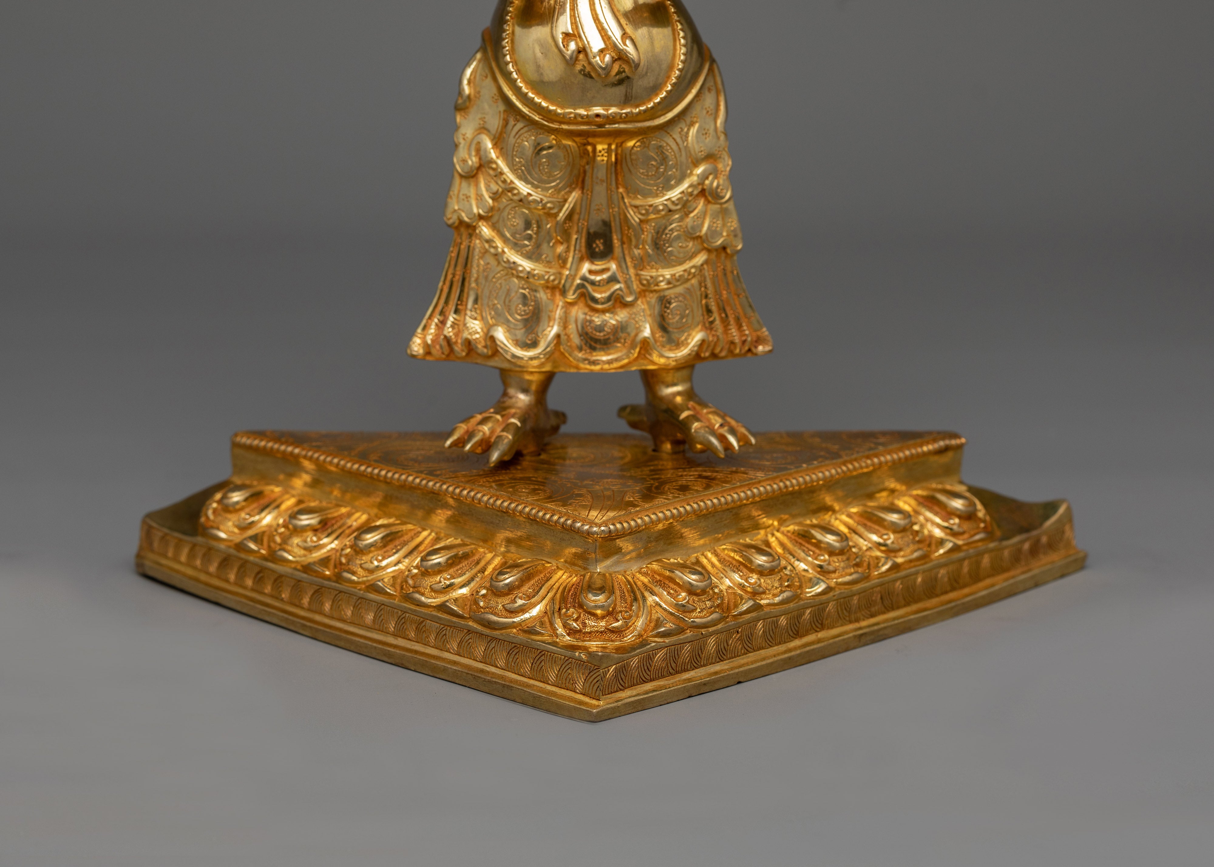 Zhajilamu Gold-Gilded Statue | A Captivating Representation of Mystical Power