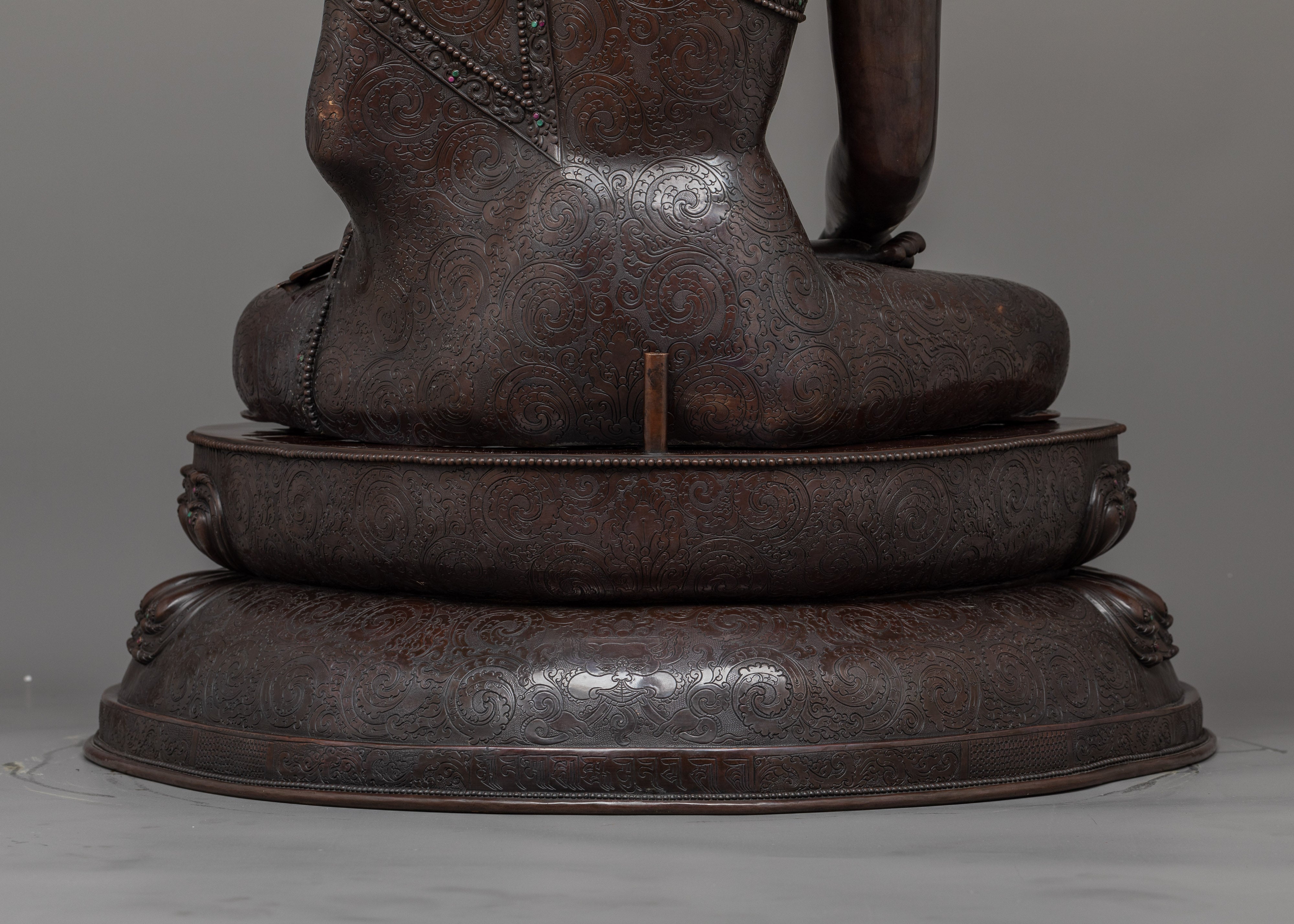 Enlighten Teacher Shakyamuni Buddha Oxidized Statue | A Majestic Symbol of Serene Wisdom
