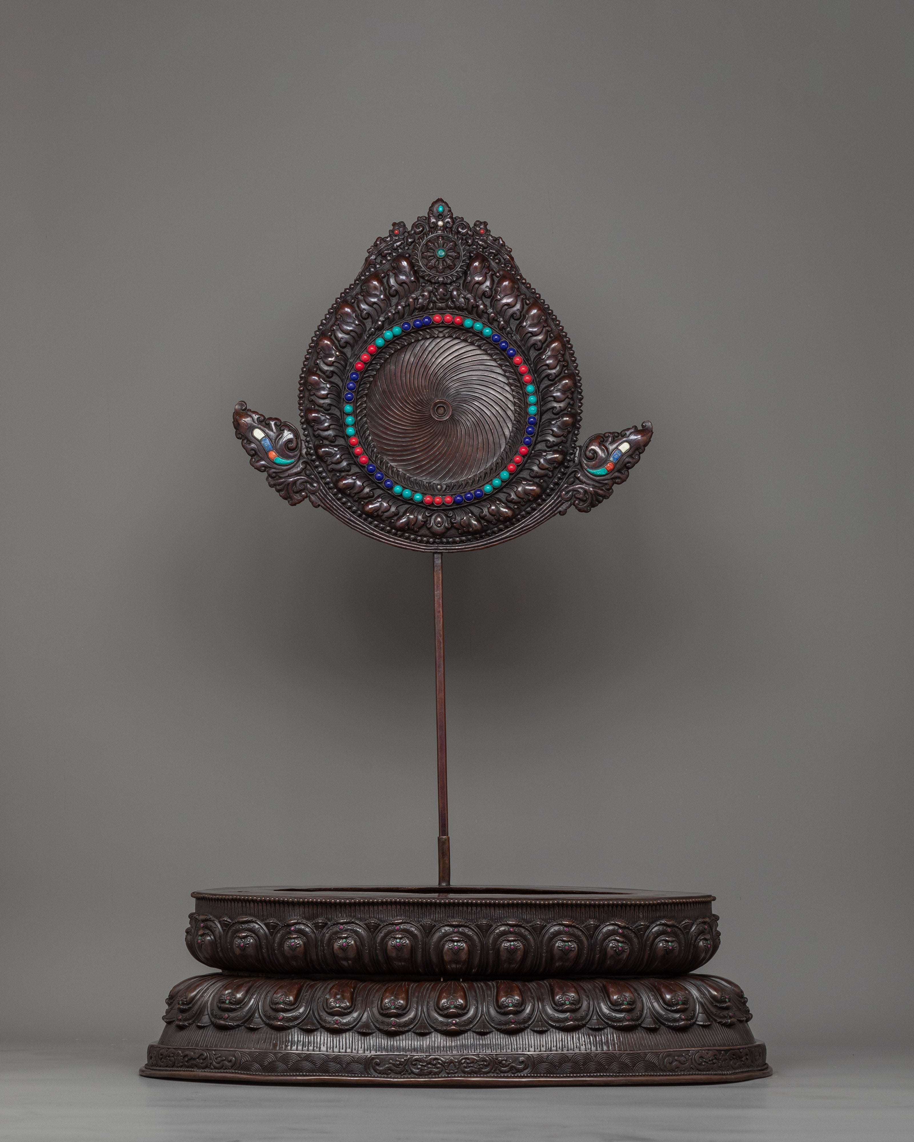 Enlighten Teacher Shakyamuni Buddha Oxidized Statue | A Majestic Symbol of Serene Wisdom