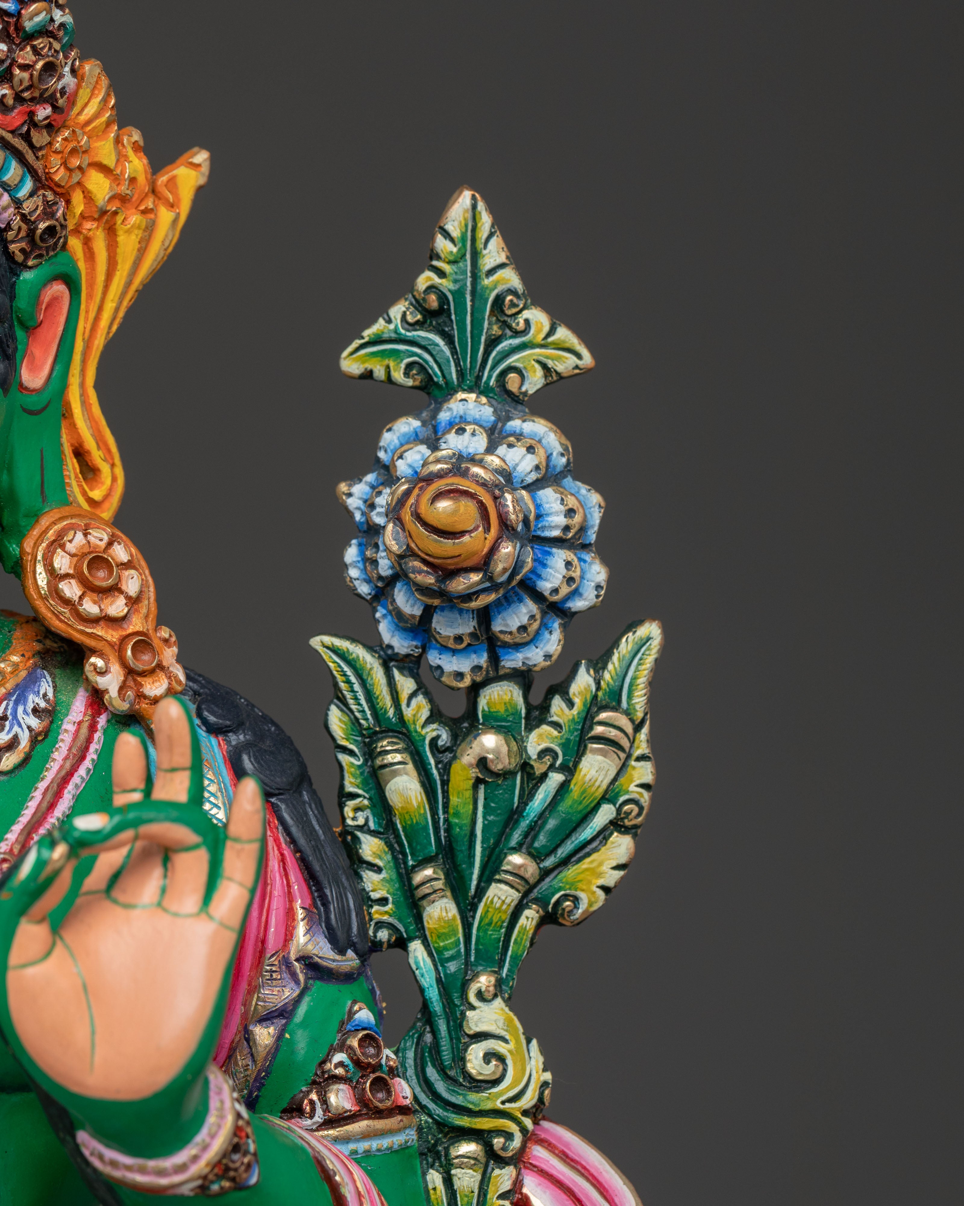 Handcrafted Liberation Mother Green Tara (Shyama Tara) Sculpture | Mother of All Buddhas
