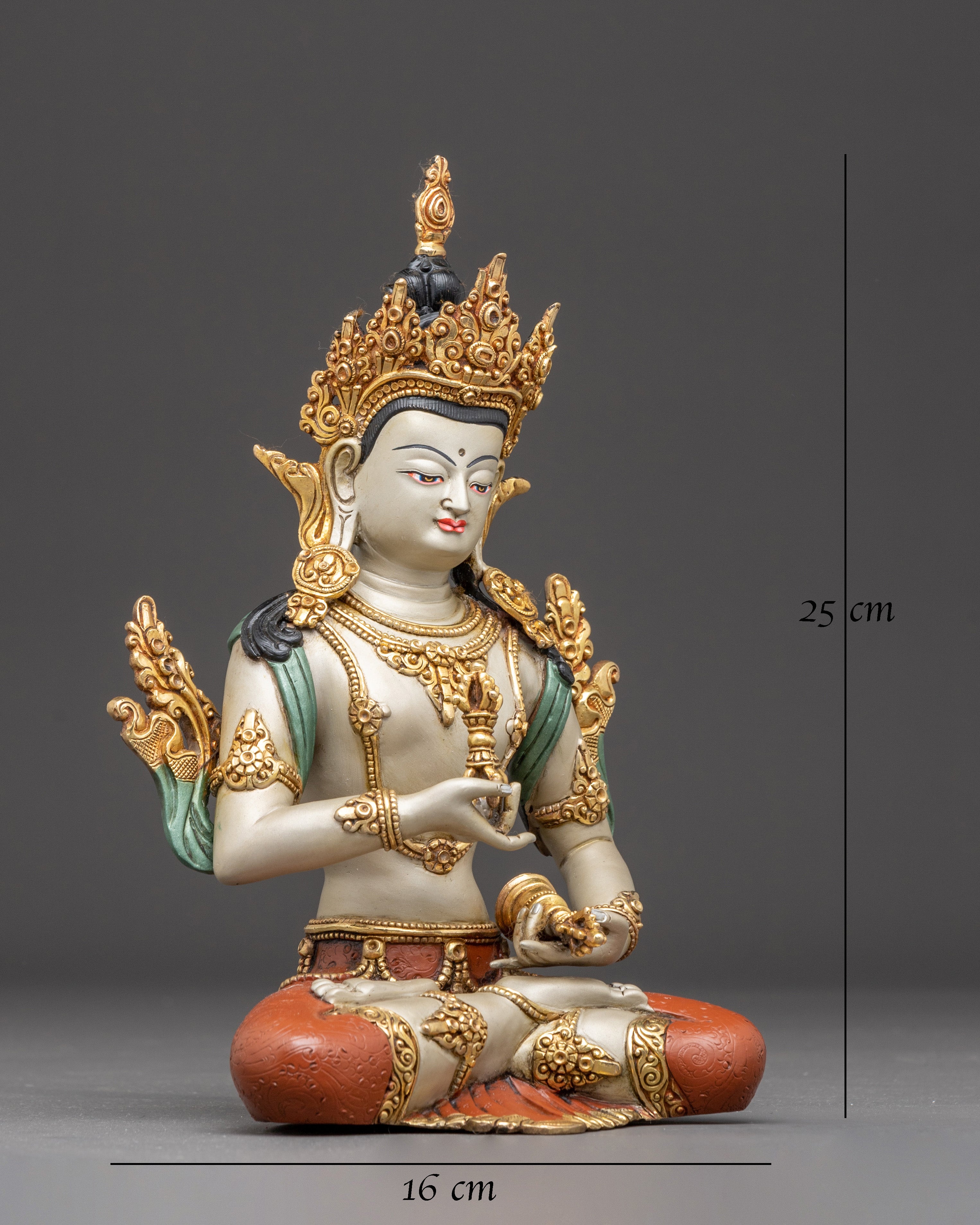 Handcrafted Golden Art of Dorje Sempa Purification Deity | Buddhist Altar Statue