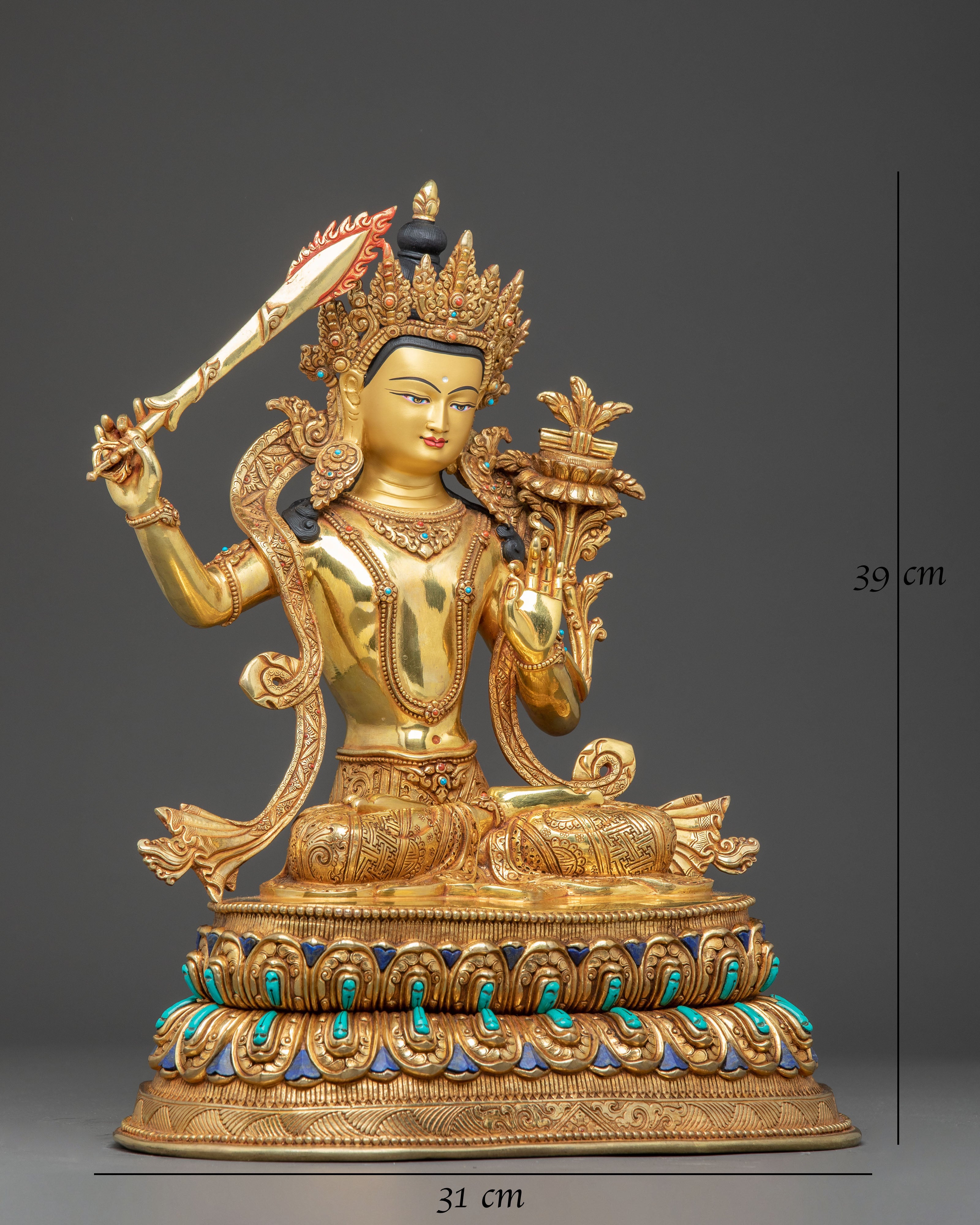 Handmade Statue of Bodhisattva Manjushri