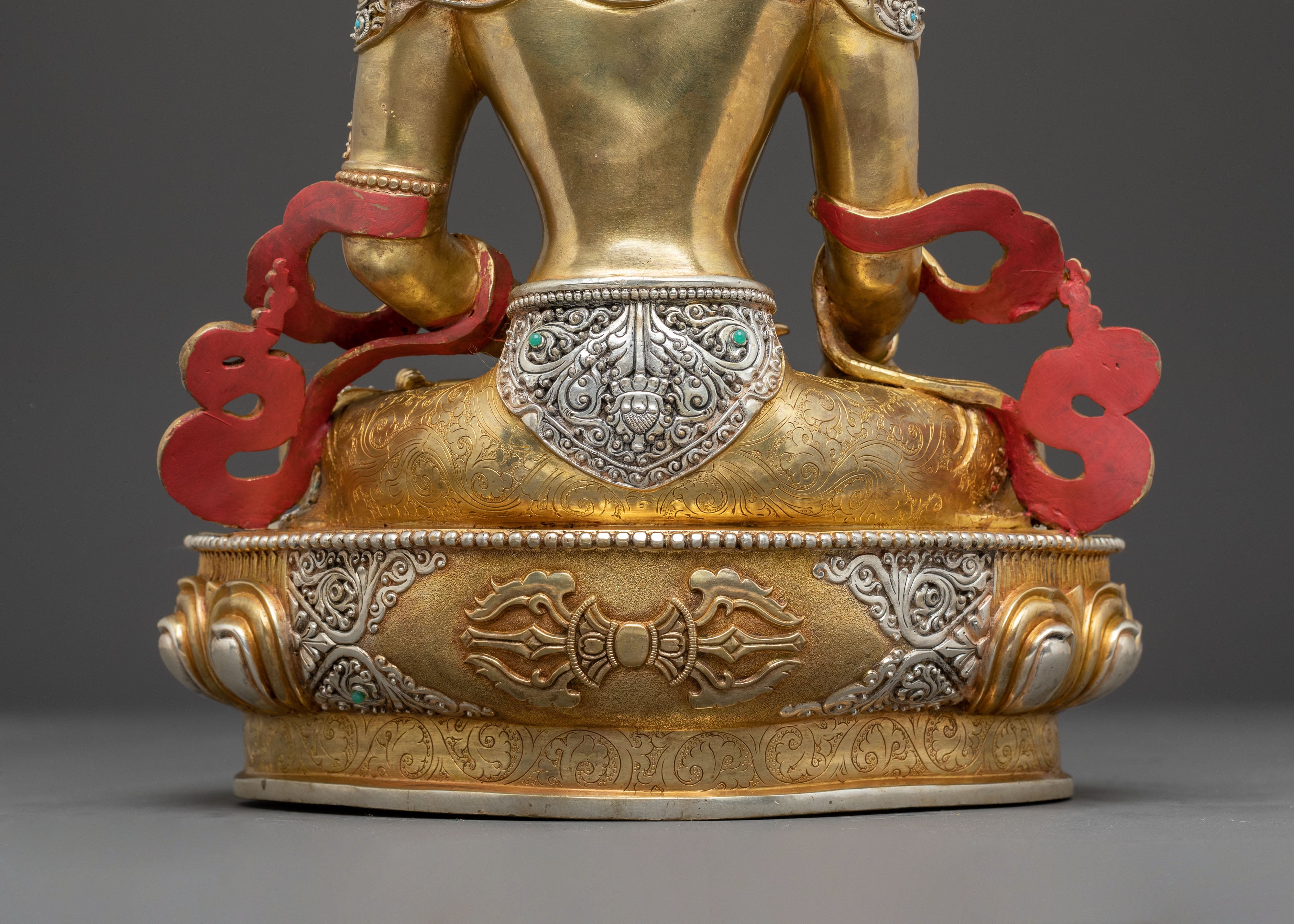 Golden Kshitigarbha Statue: Divine Bodhisattva Deity