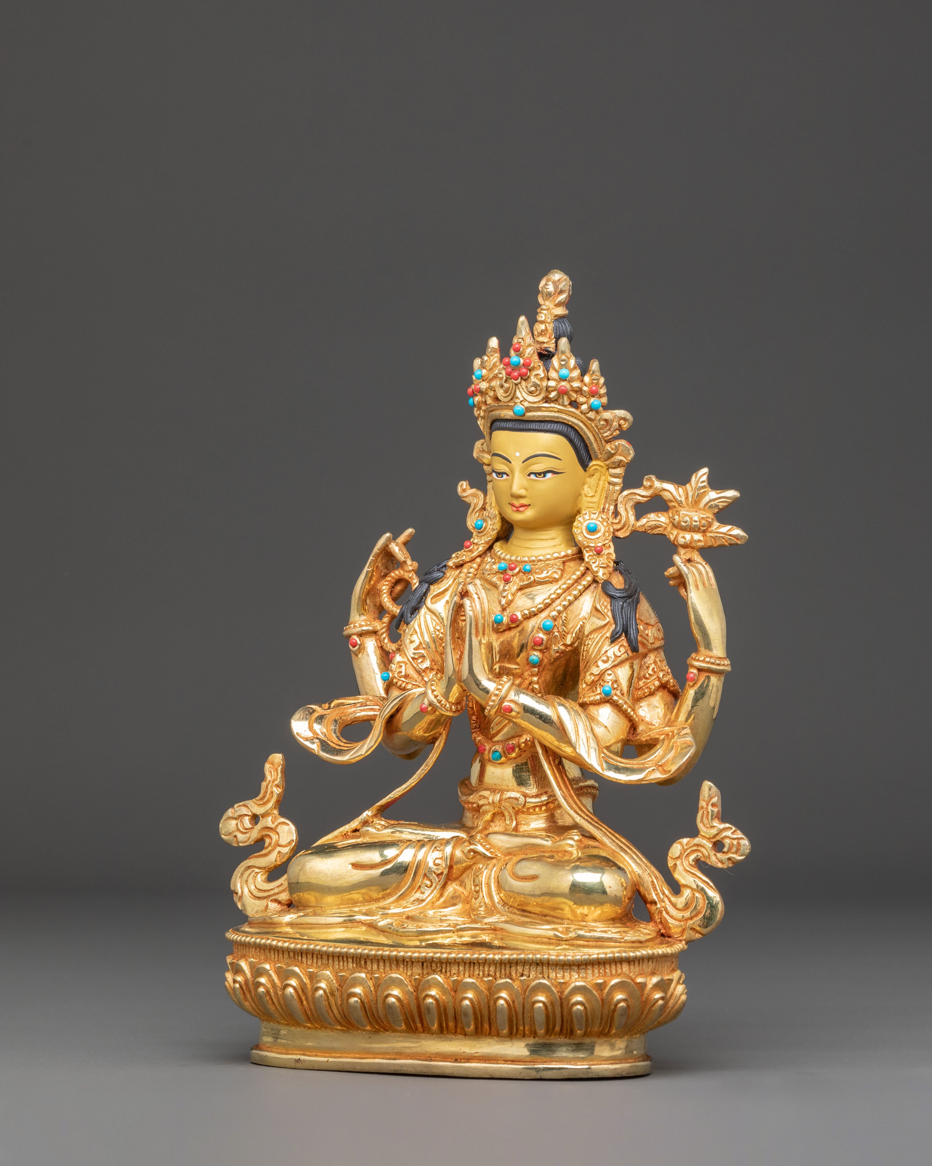 Handcrafted Bodhisattva Chenrezig Sculpture | Avalokiteshvara Statue