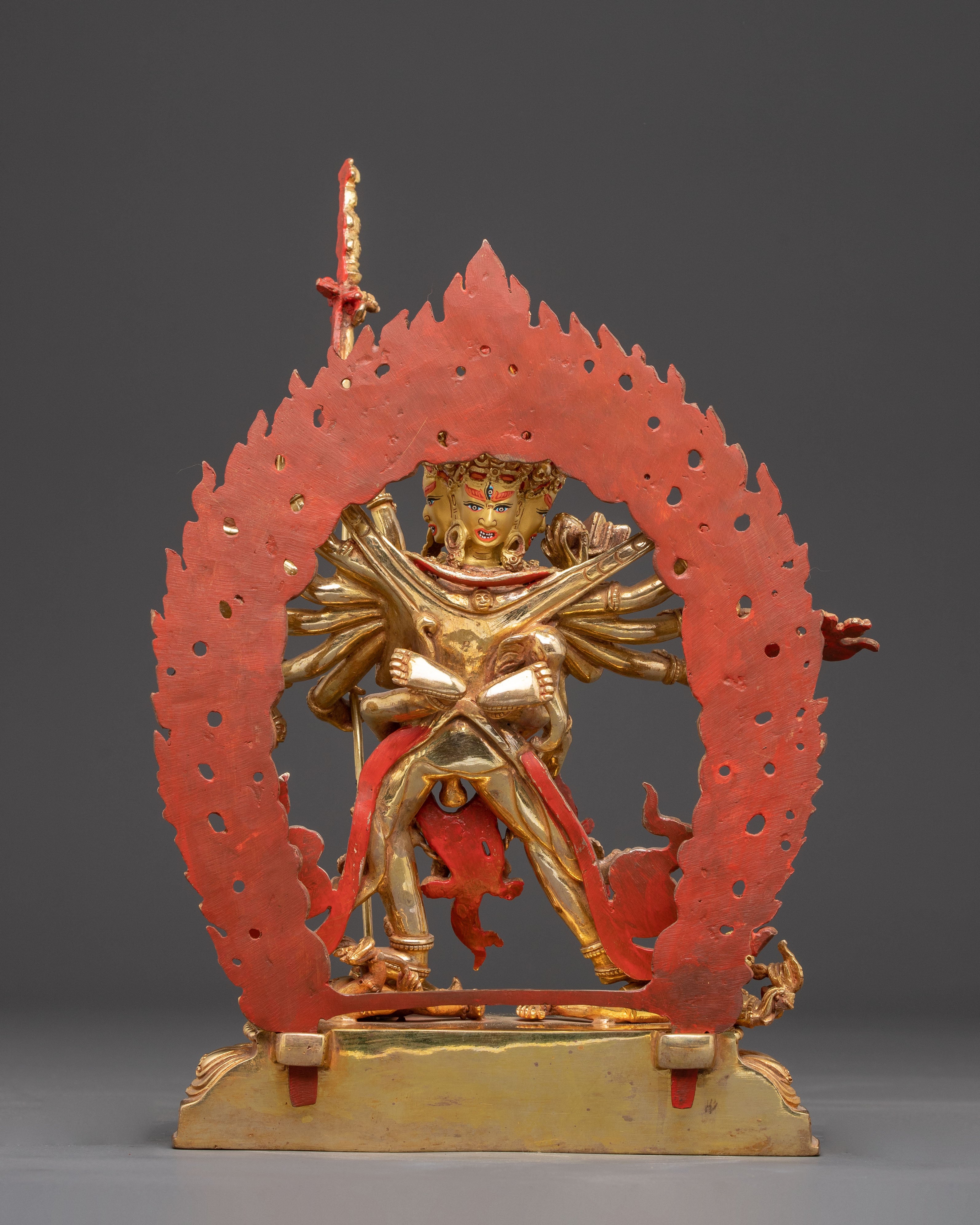 Chakrasambhara Tantric Deity Sculpture | Ritual Practice and Sacred Altar