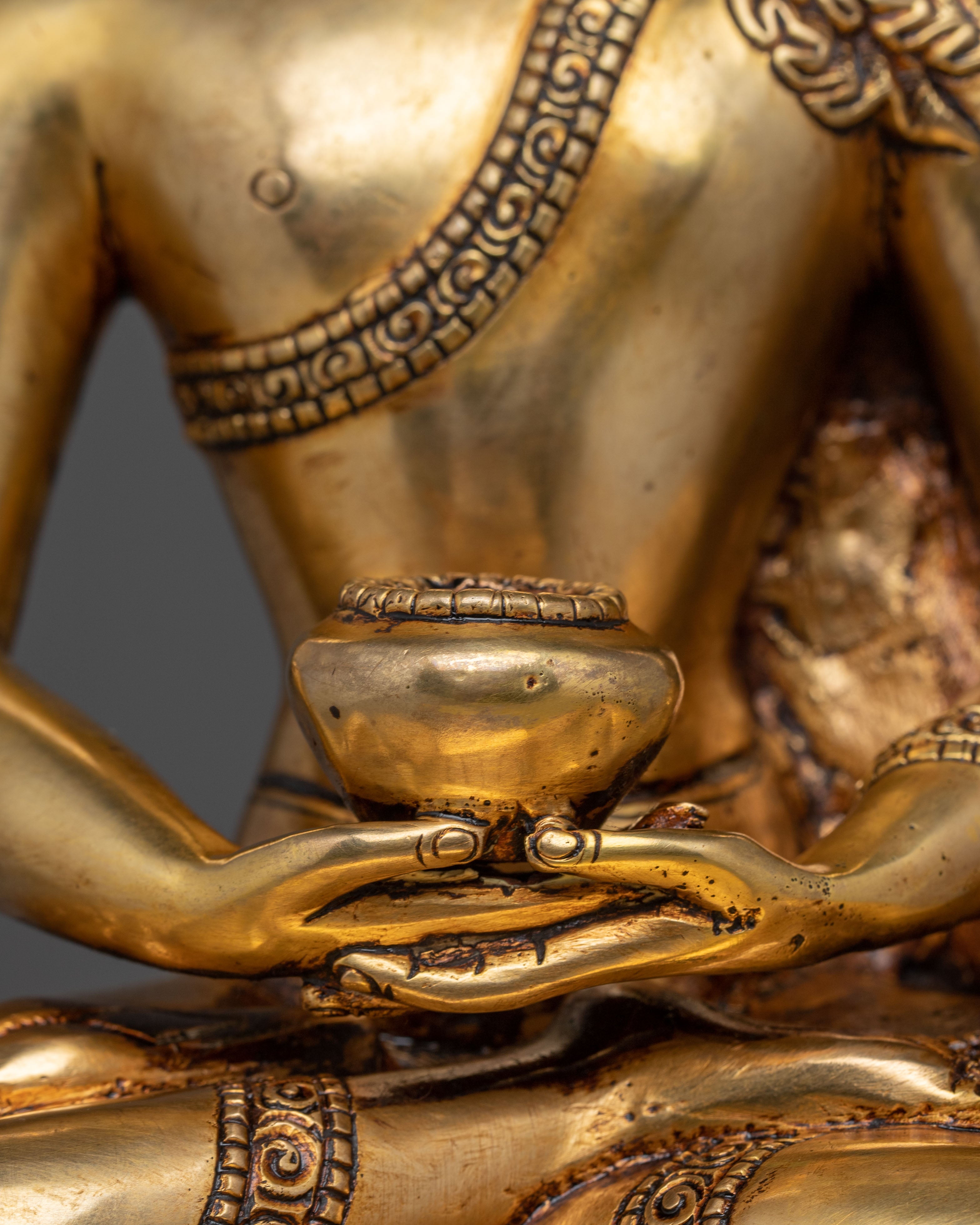 Handmade Amitabha Buddha Statue for Altars | Traditional Tibetan Art