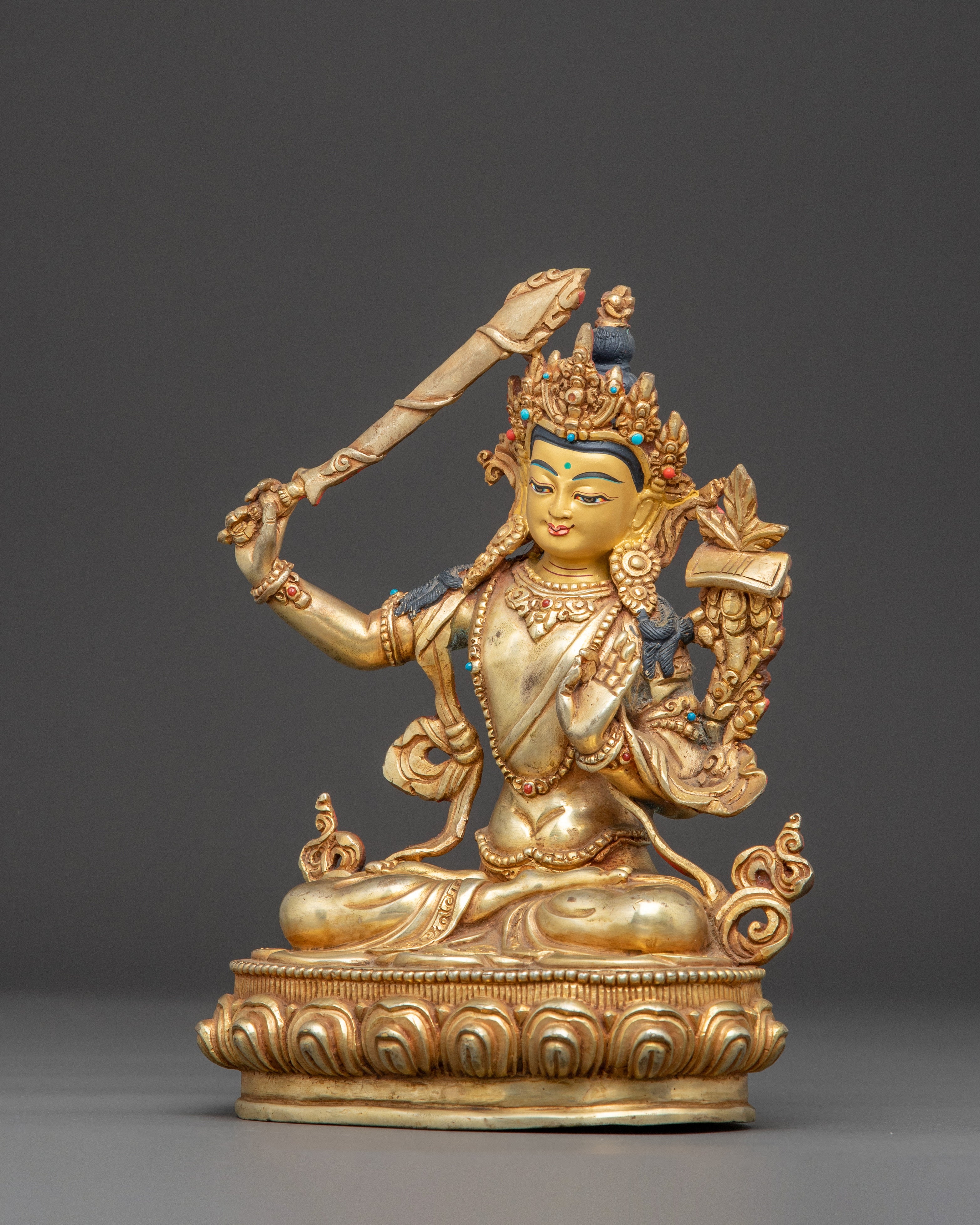 Handmade Statue of Manjushri Bodhisattva of Wisdom