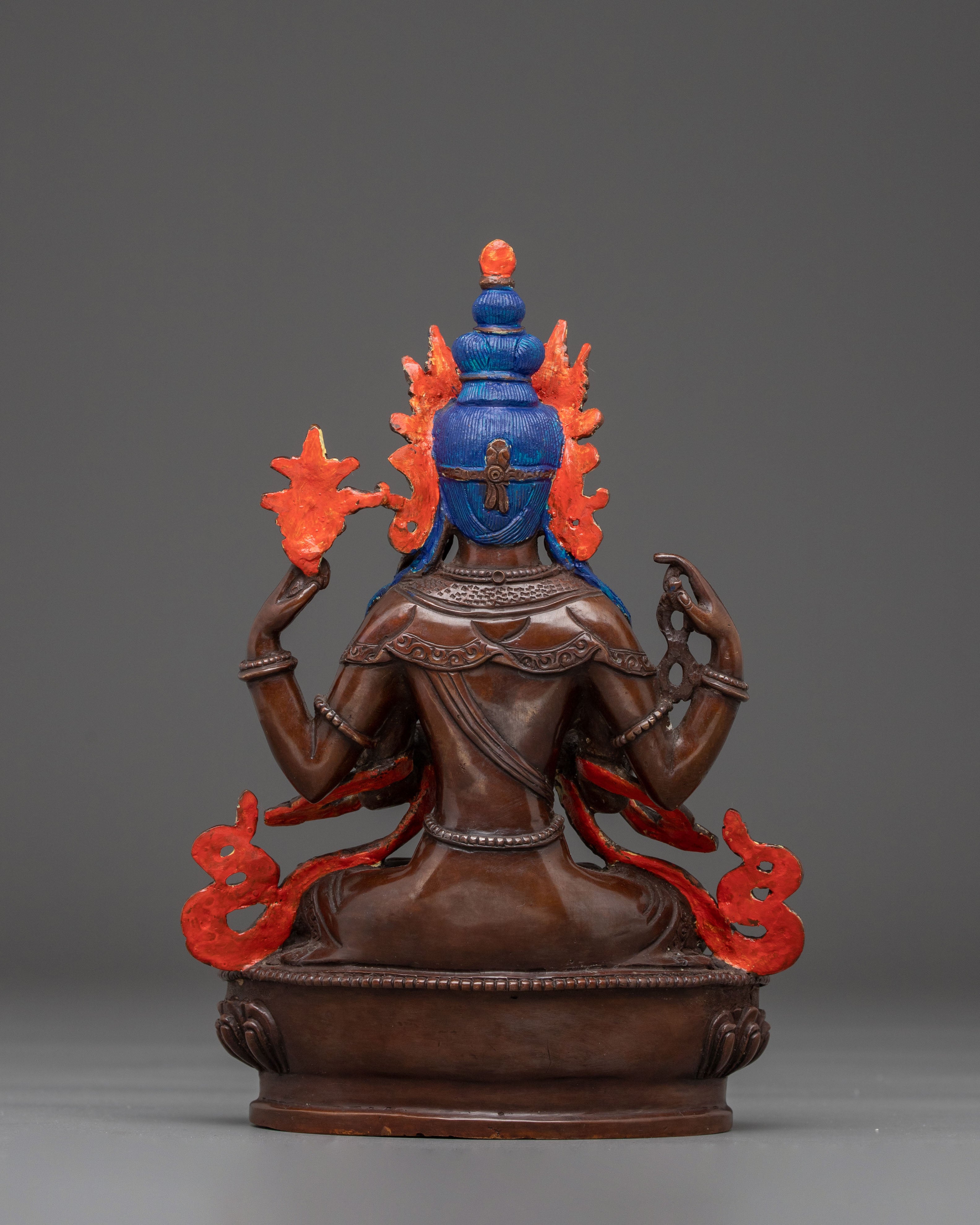 Handmade Statue of Bodhisattva Chenrezig | Tibetan Buddhism Art