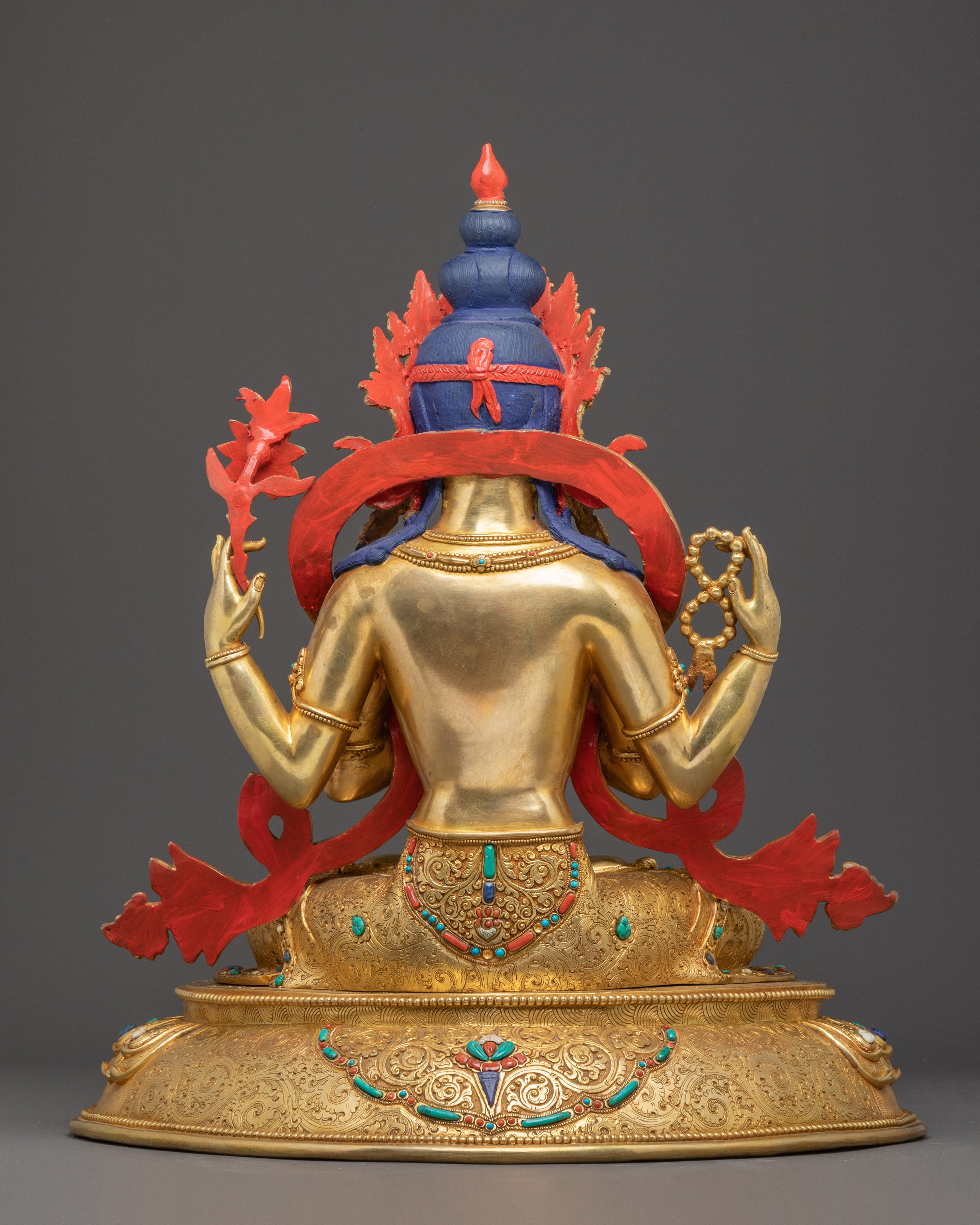 Handmade Copper Statue of Bodhisattva Chenrezig | Compassion Bodhisattva