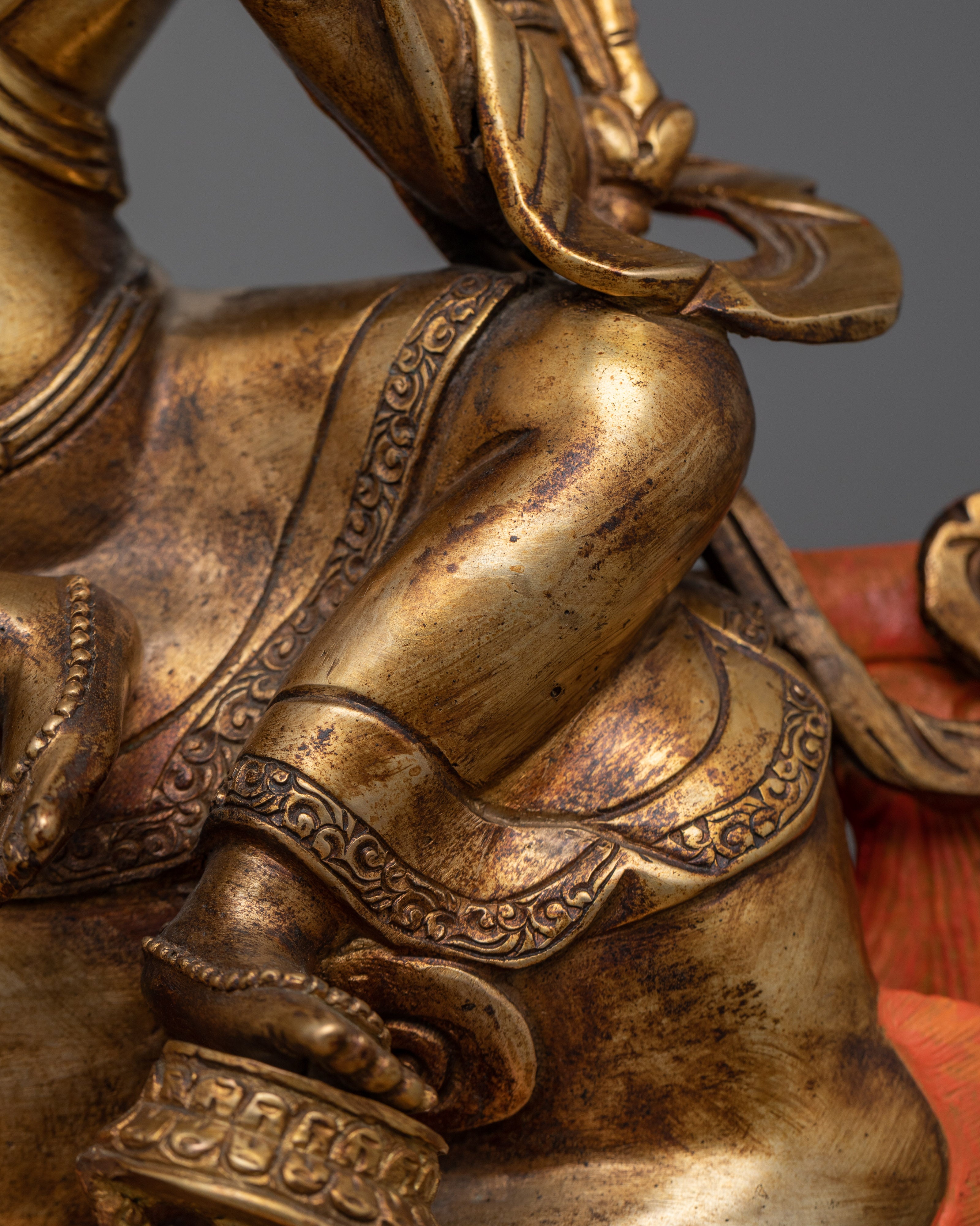 Simhanada Manjushri Antique Statue | A Roar of Wisdom and Power