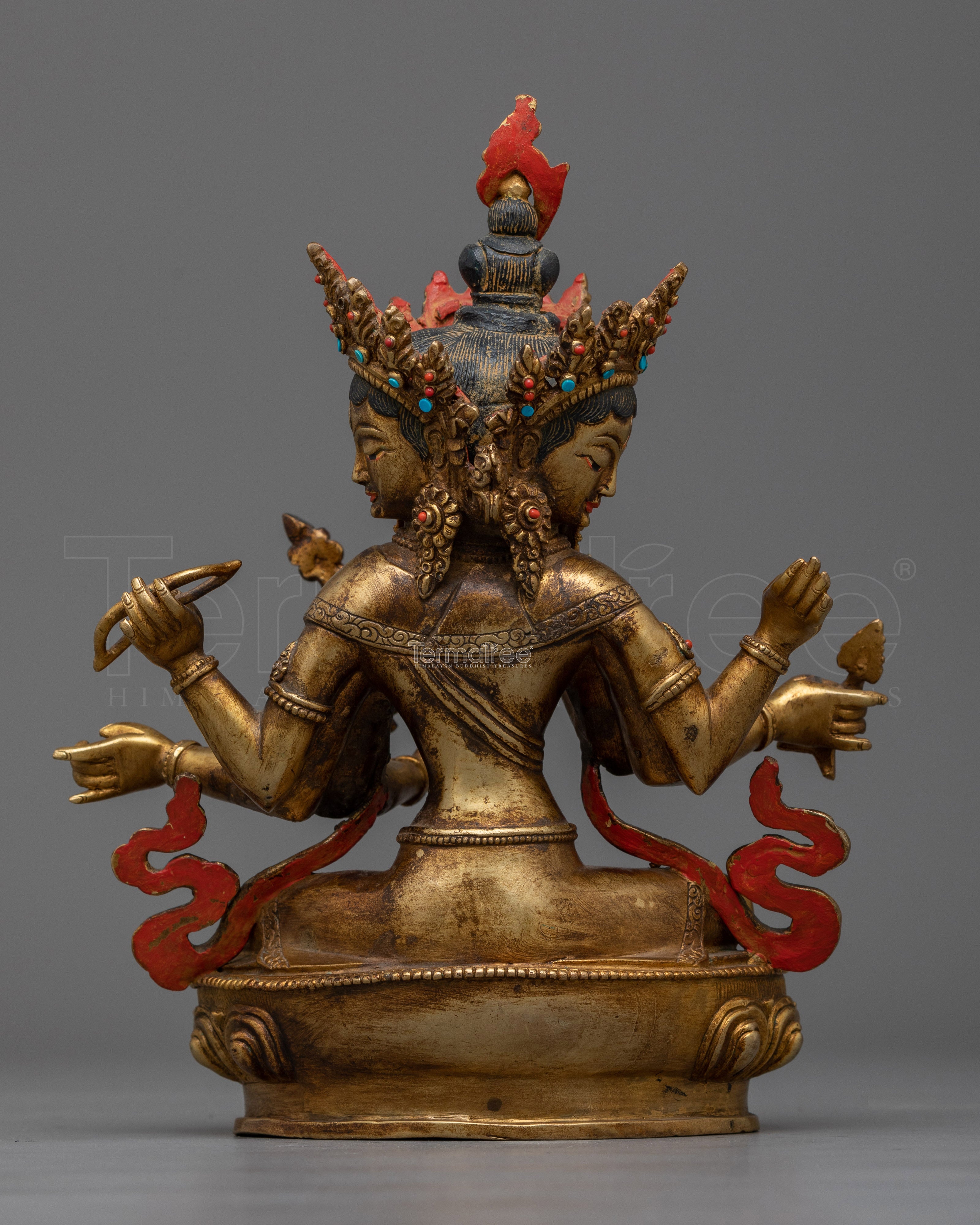 Maha Sitavati Antique Gold-Gilded Statue | A Symbol of Serenity and Wisdom