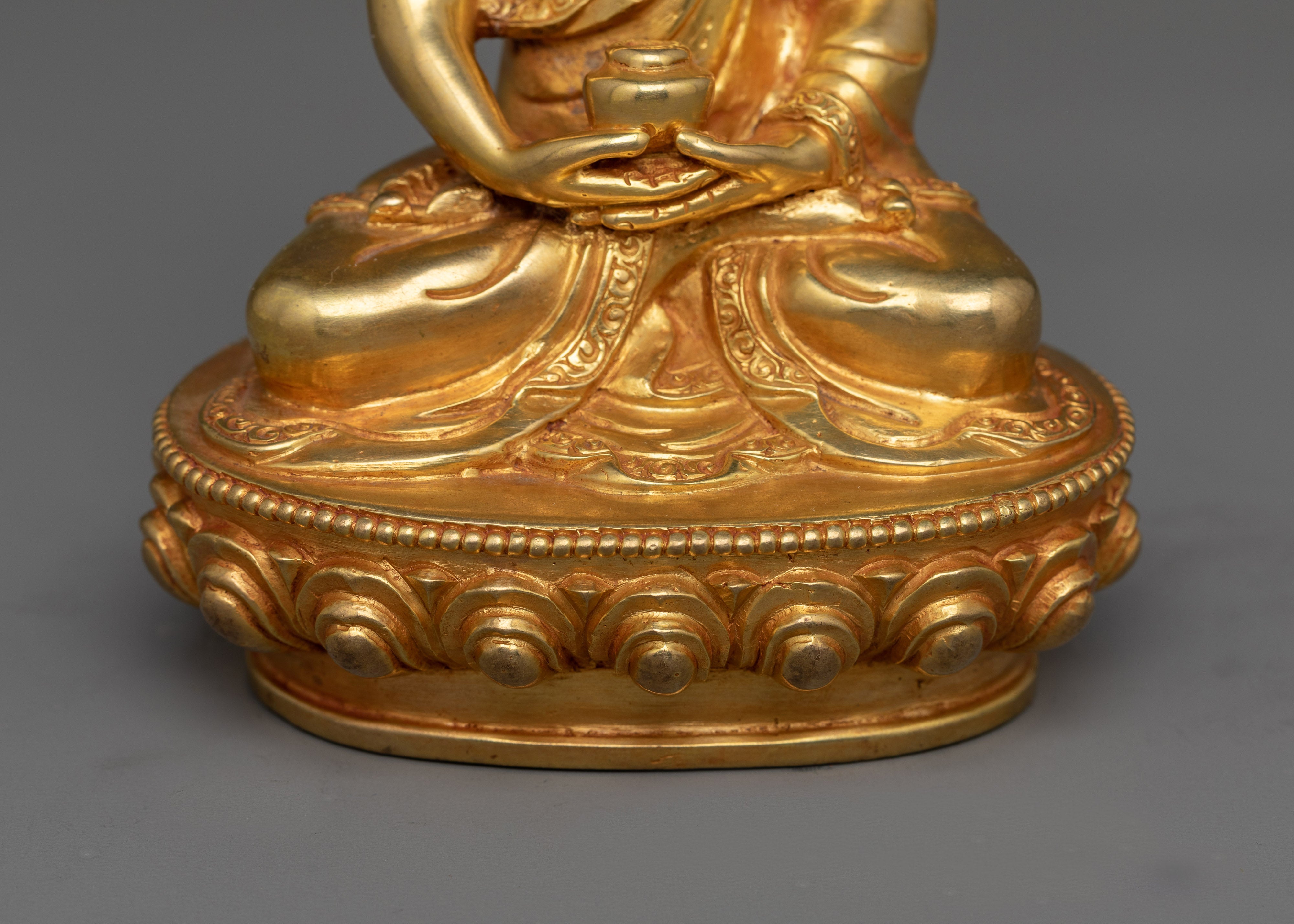 Amitabha Buddha Gold-Gilded 14cm Statue | A Beacon of Infinite Light and Compassion