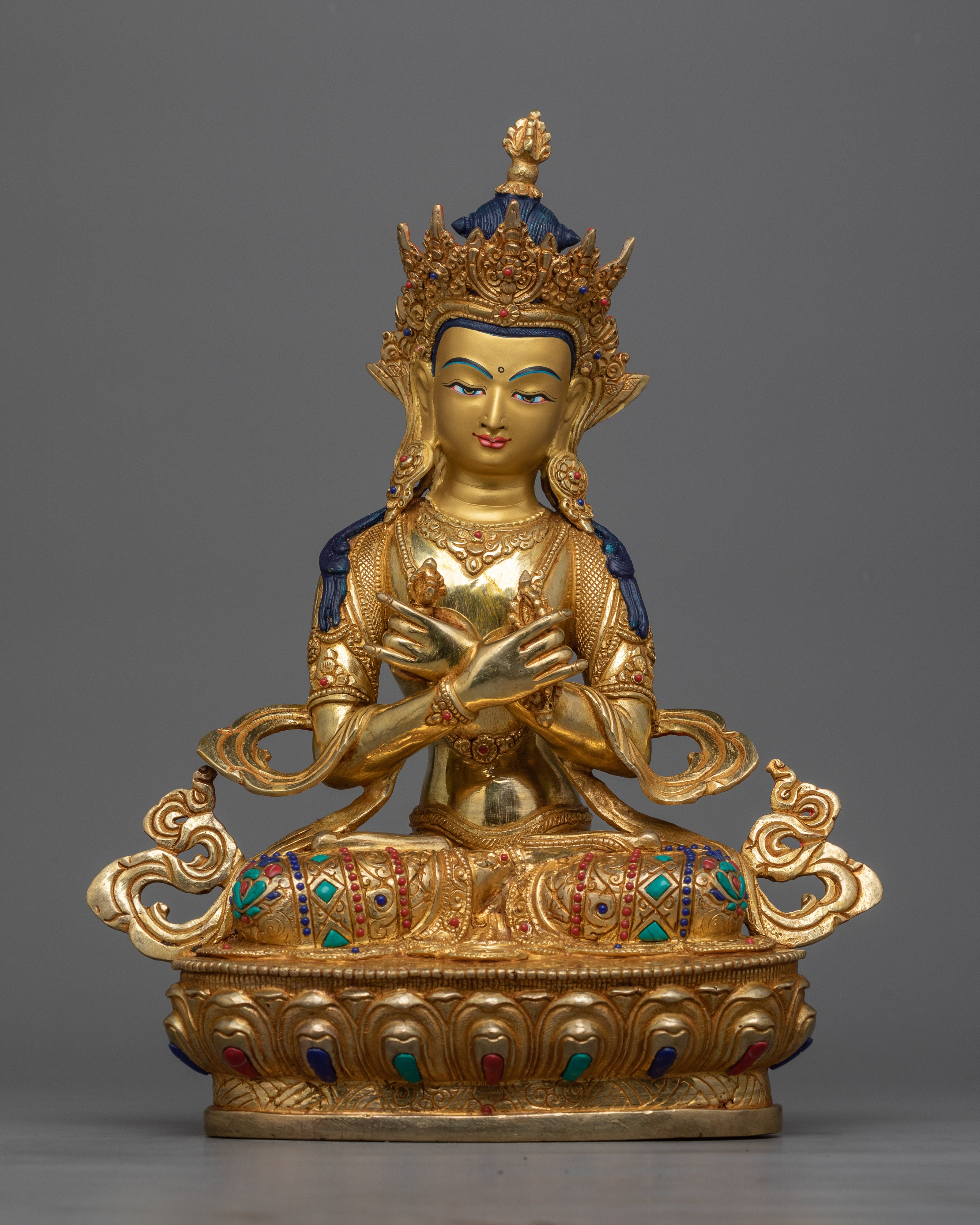 Gemstones Decorated Vajradhara Statue | A Beacon of Wisdom and Enlightenment