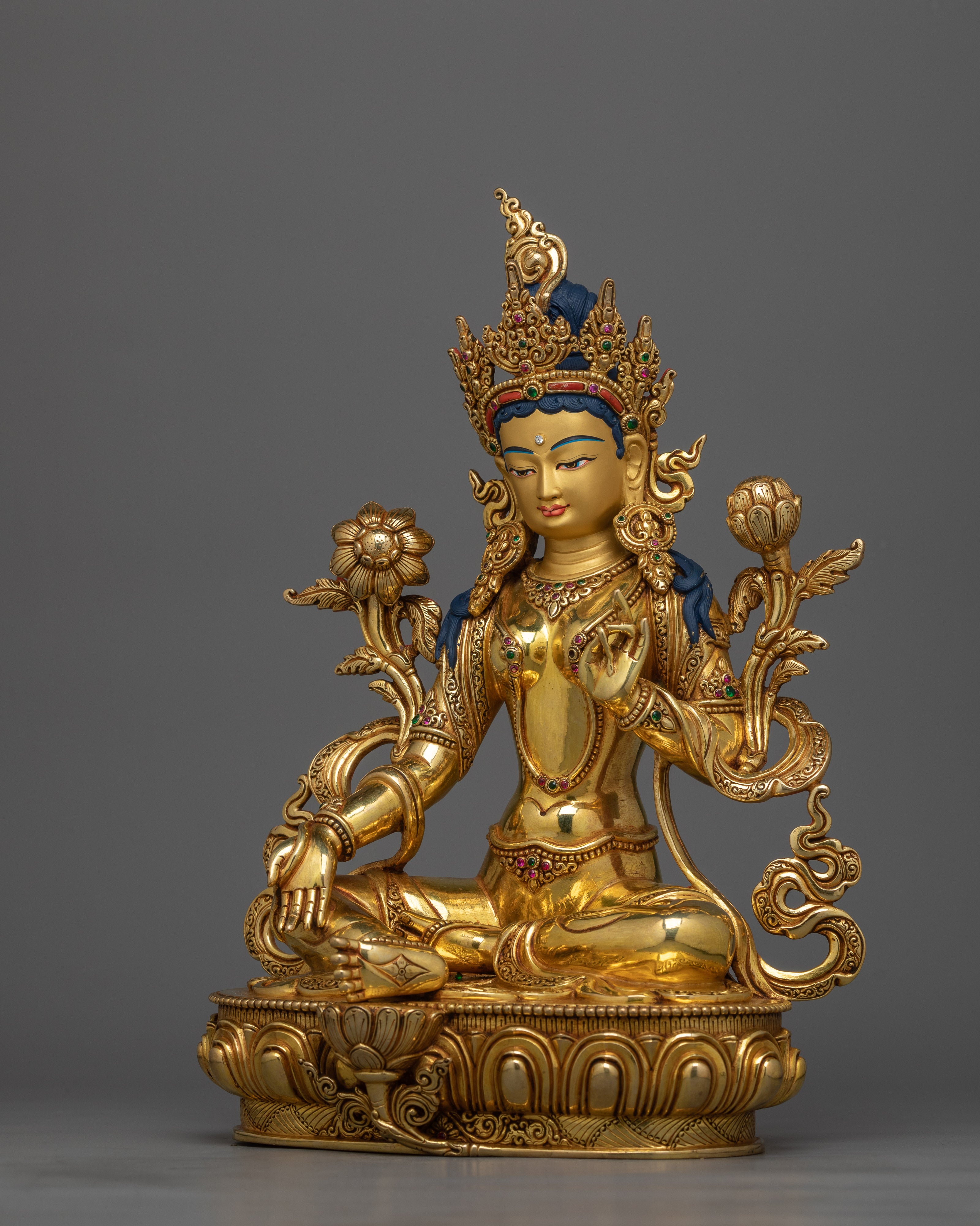 green-tara-gold-gilded-32cm