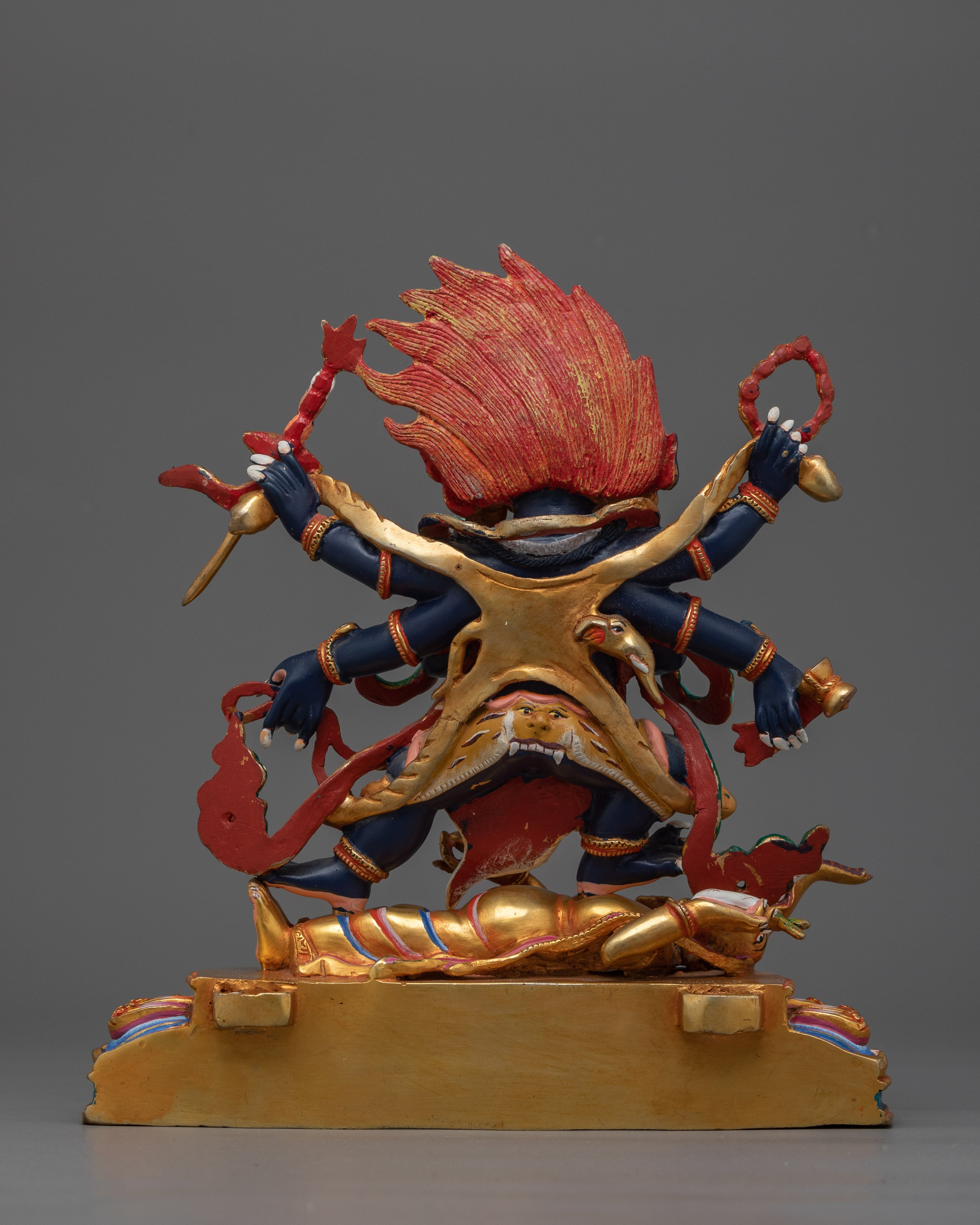 Six-Arms Mahakala Handcrafted Statue | A Beacon of Sacred Power