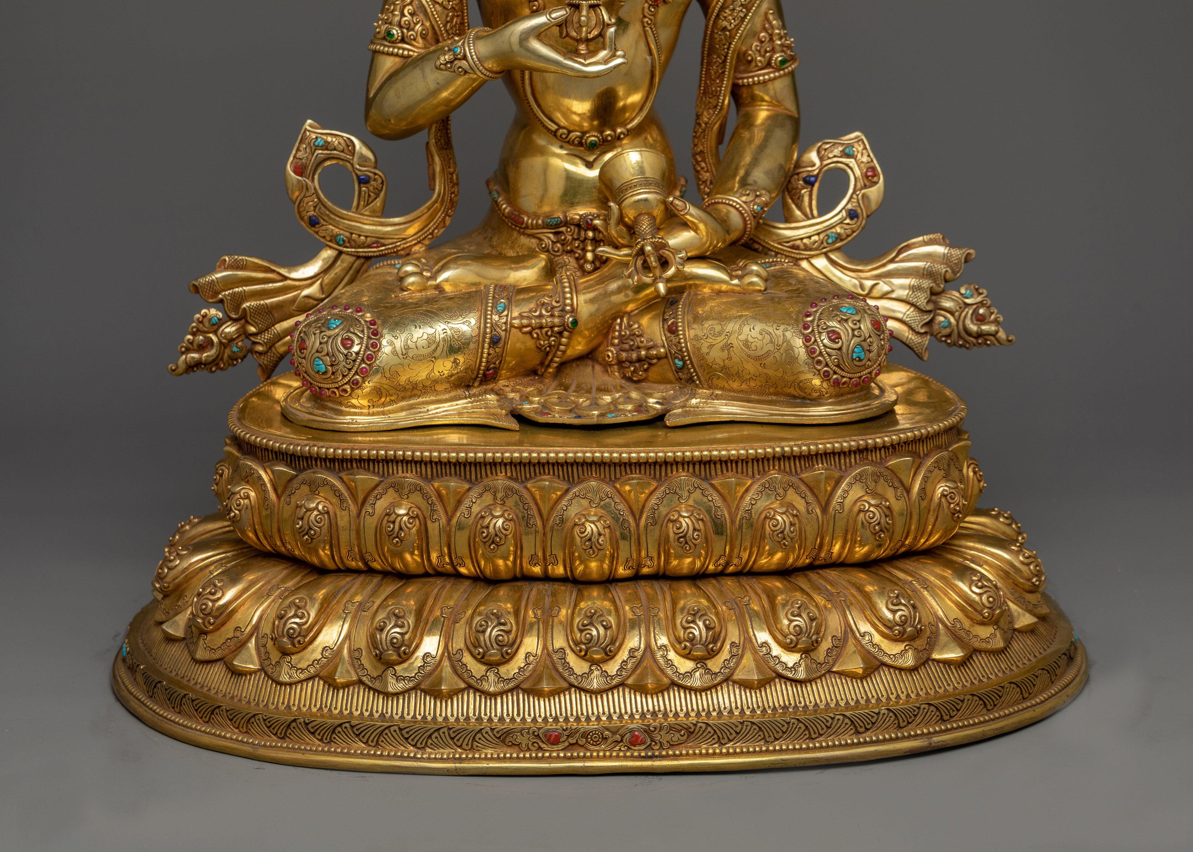 Vajrasattva Gold Gilded 54cm Statue | Embodiment of Purity and Enlightenment