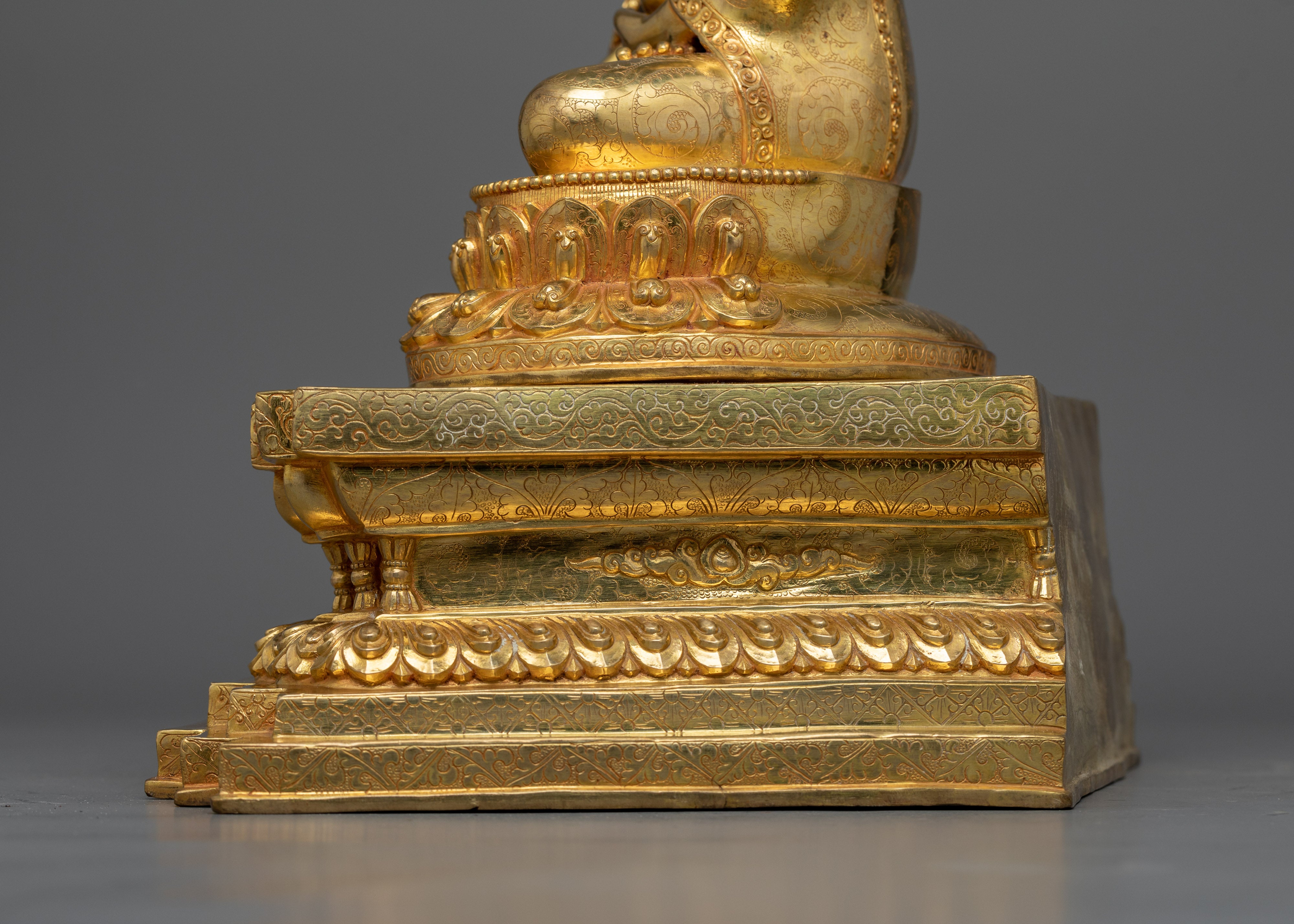 Medicine Buddha 24K Gold Gilded Statue | Symbol of Healing and Compassion Buddha