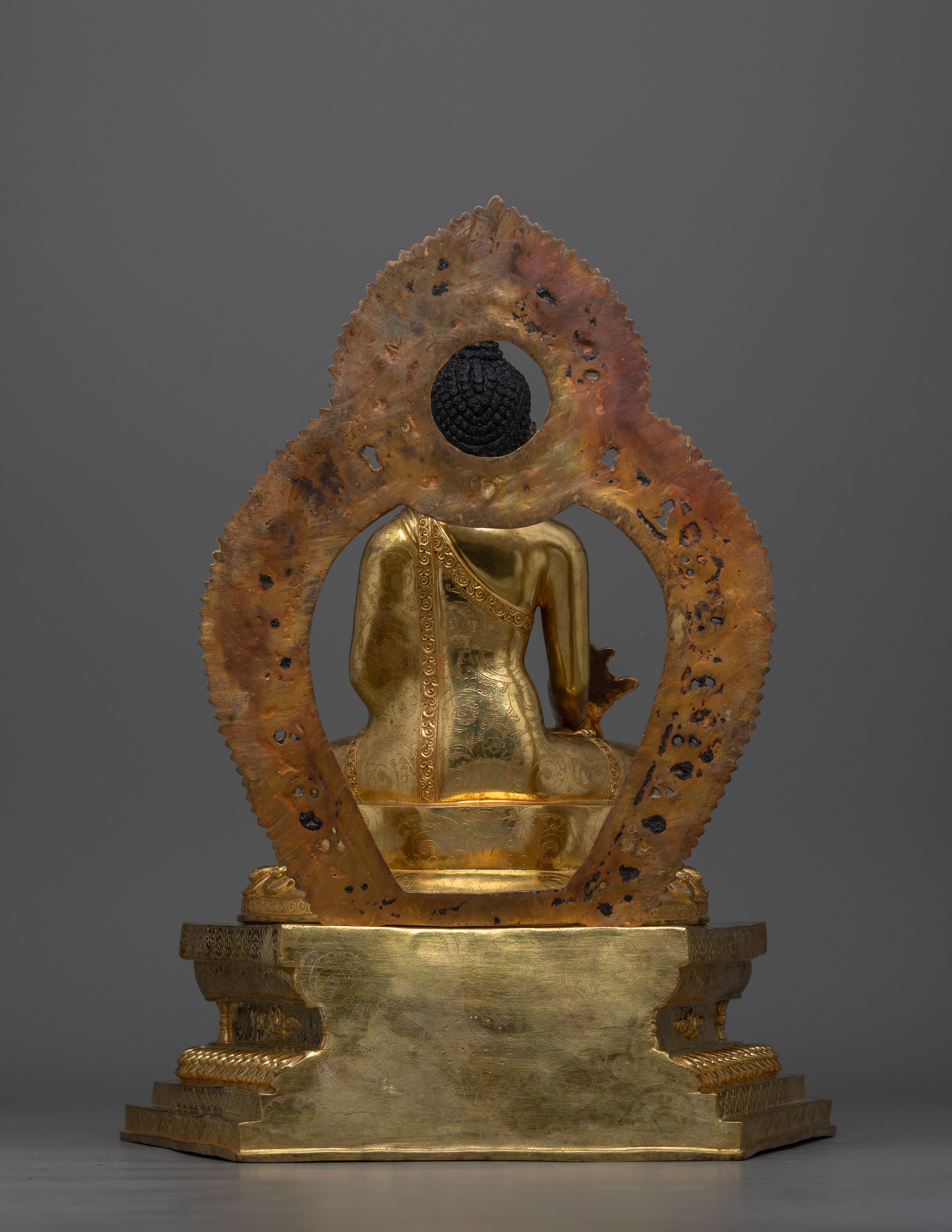 Medicine Buddha 24K Gold Gilded Statue | Symbol of Healing and Compassion Buddha
