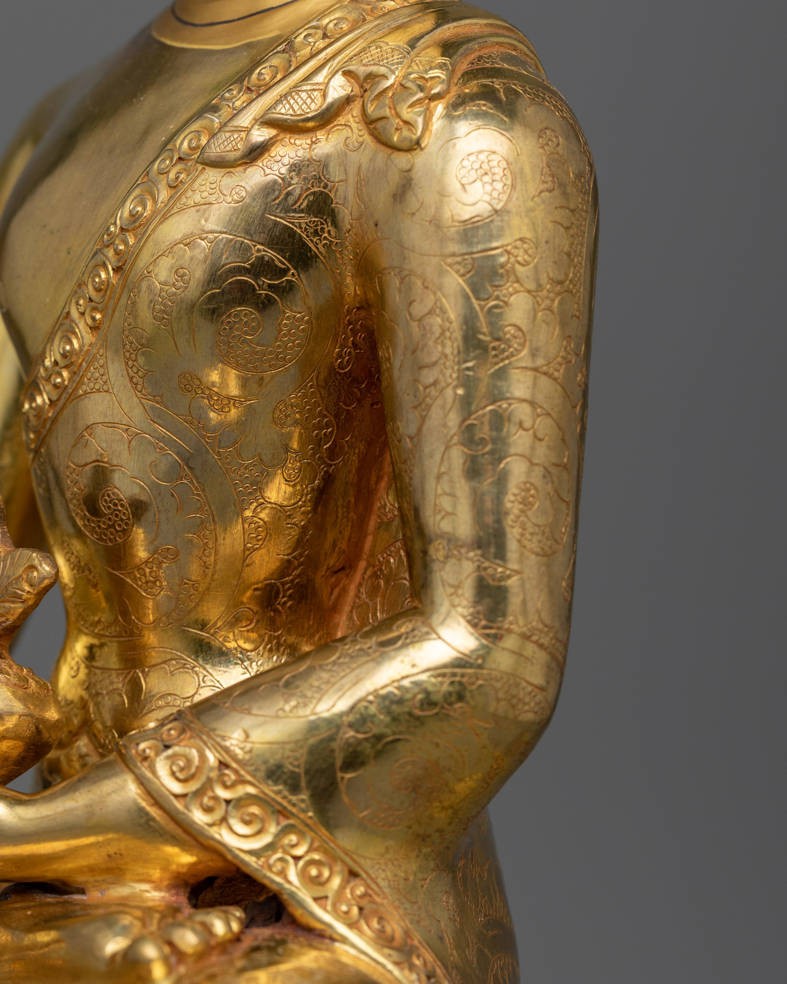 Medicine Buddha 24K Gold Gilded Statue | Symbol of Healing and Compassion Buddha